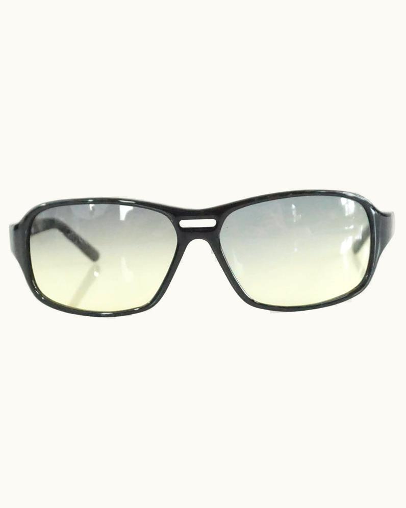 Prada Prada Black Framed Sunglasses With Yellow Tinted Lenses