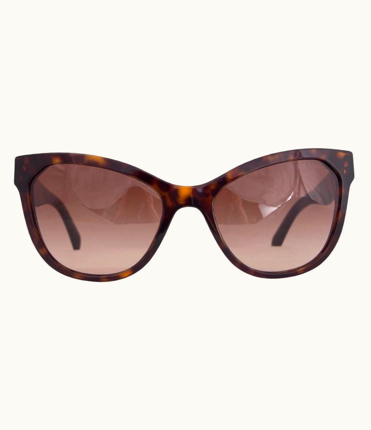 Prada Prada Brown Tortoise Cat-Eye Sunglasses Spr 15v