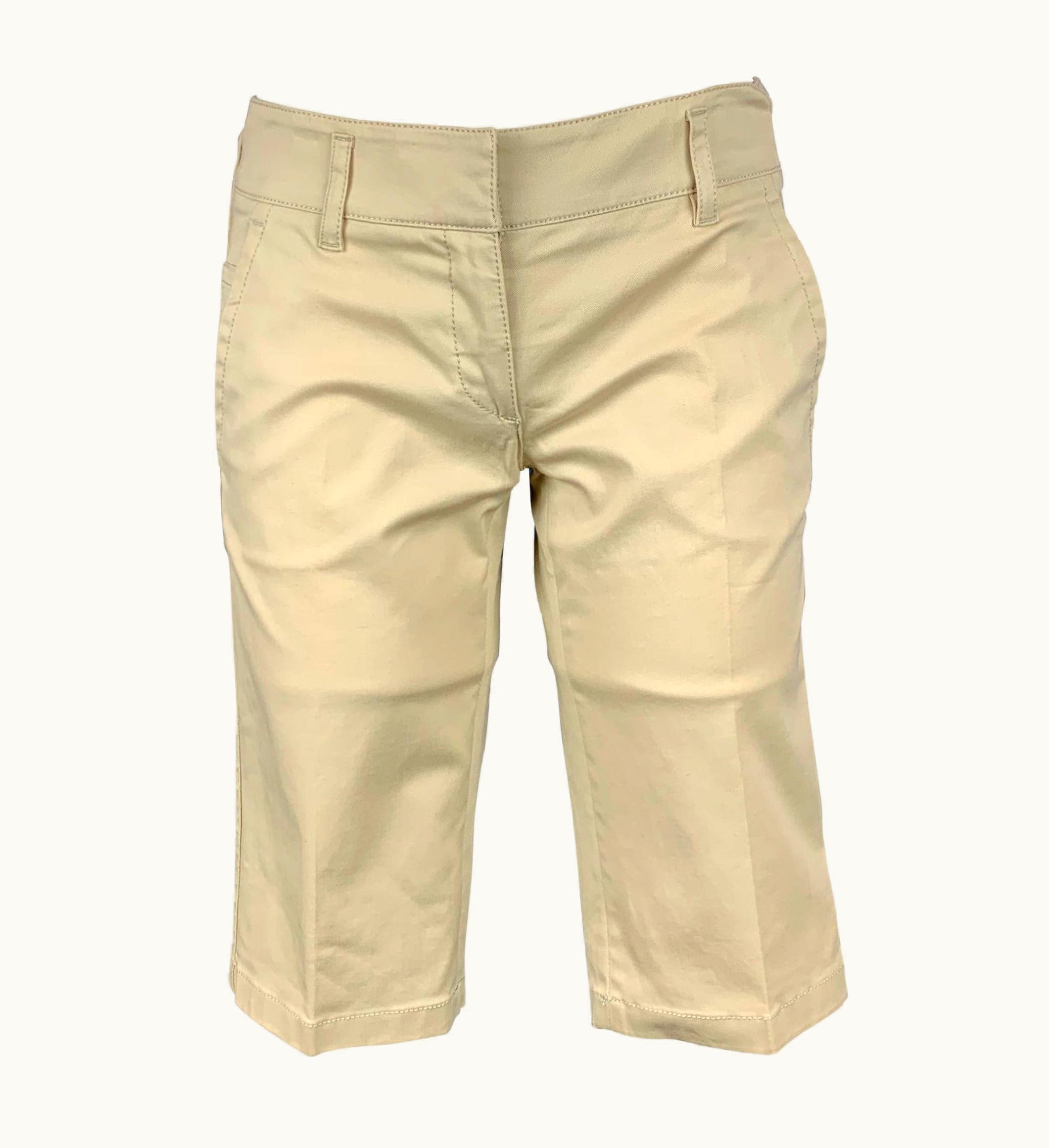 Prada Prada Beige Cotton Blend Bermuda Shorts