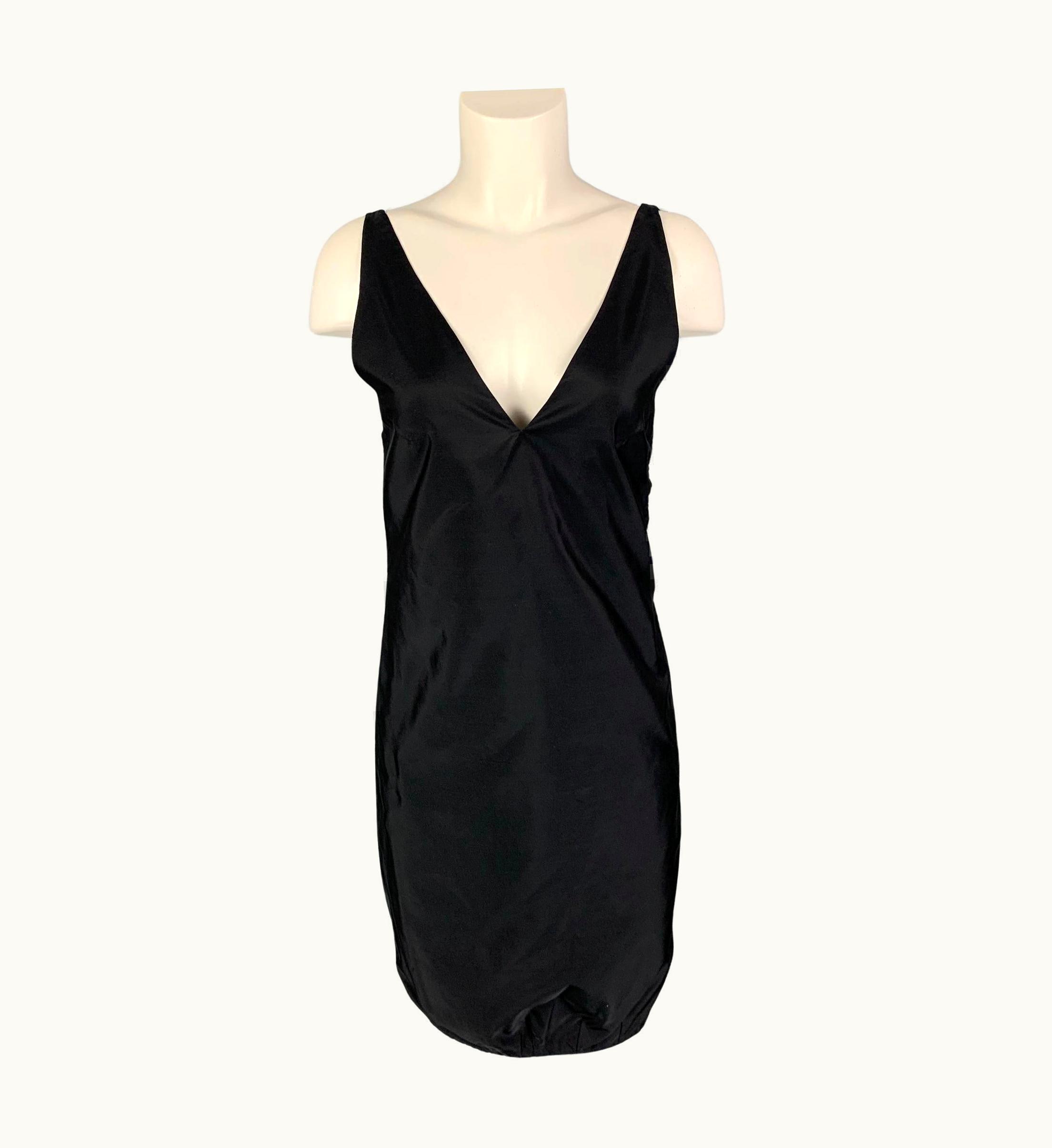 Prada Prada Black Silk Sleeveless Cocktail Dress