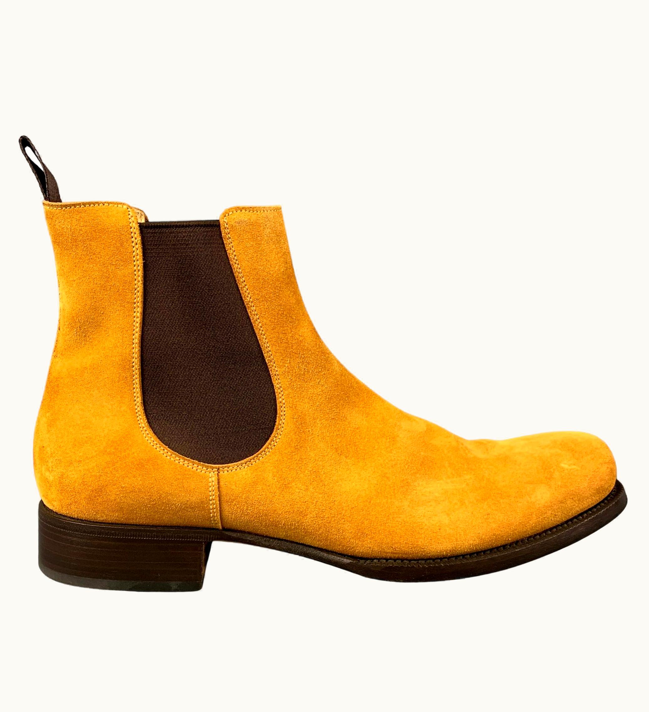 Prada Prada Natural Suede Leather Ankle Boots