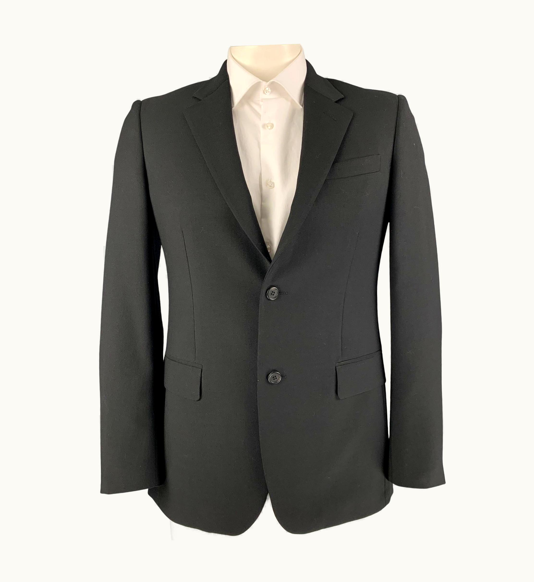 Prada Prada Black Wool Mohair Sport Coat