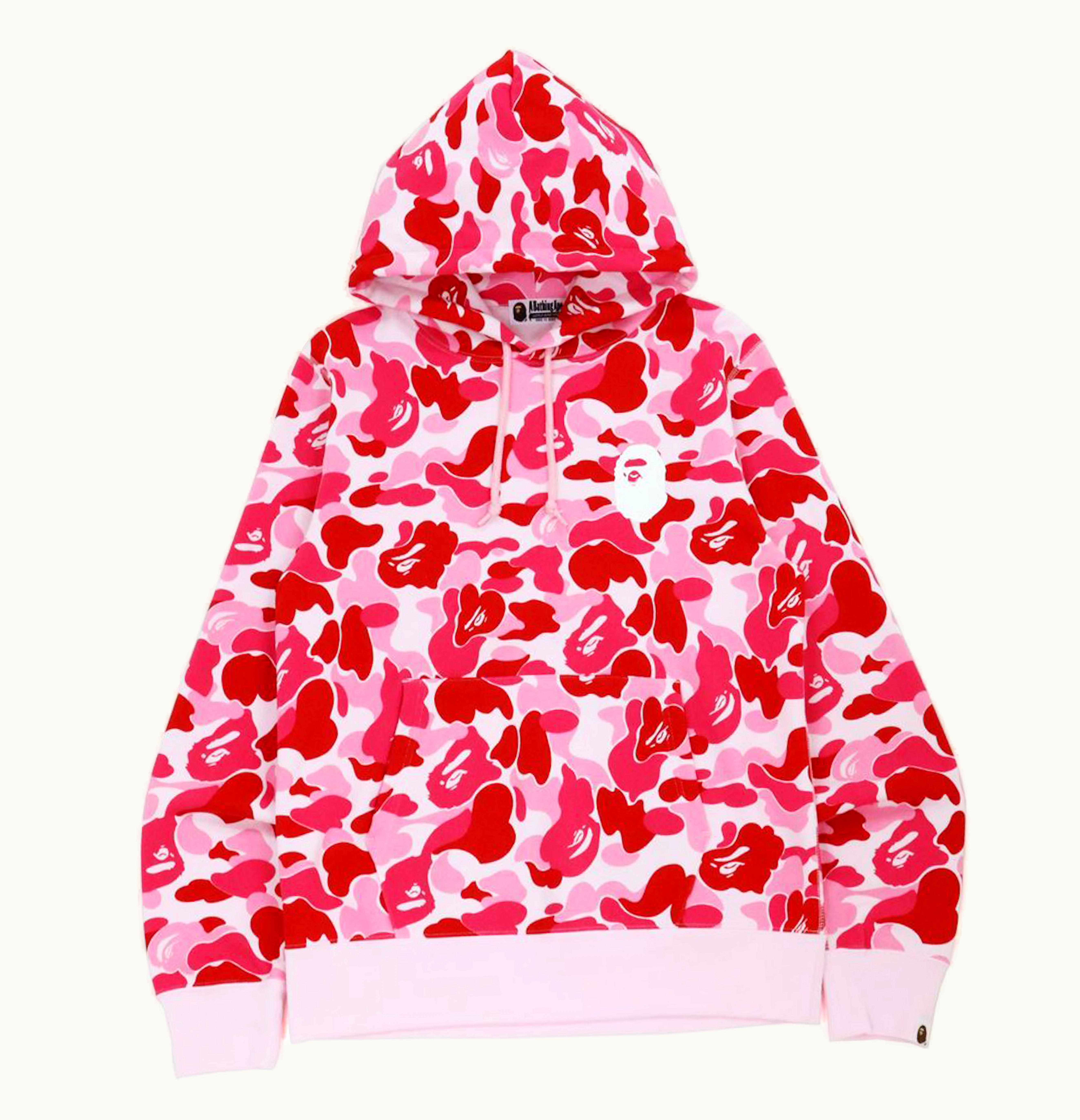 BAPE BAPE Big ABC Camo Ape Head Pullover Hoodie Pink