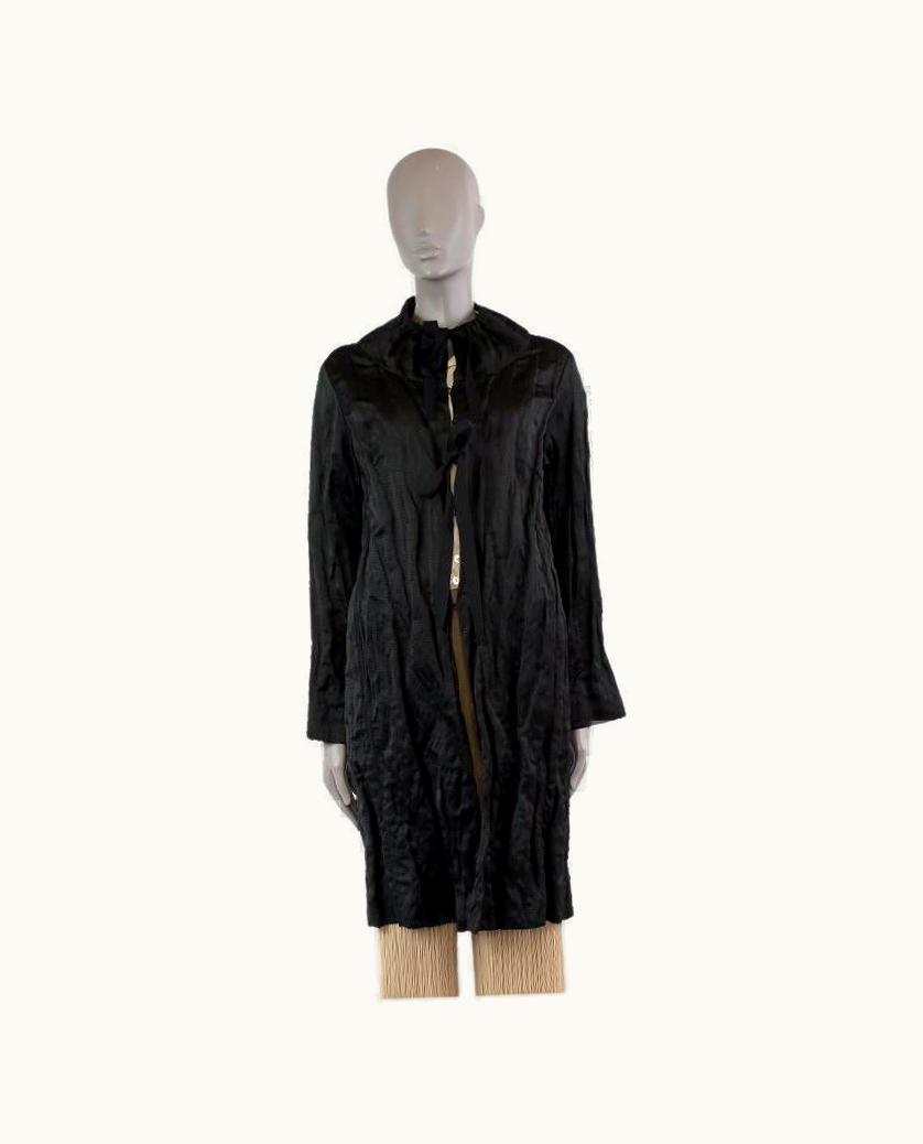 Prada Prada Black Silk Between Season Coat Jacket
