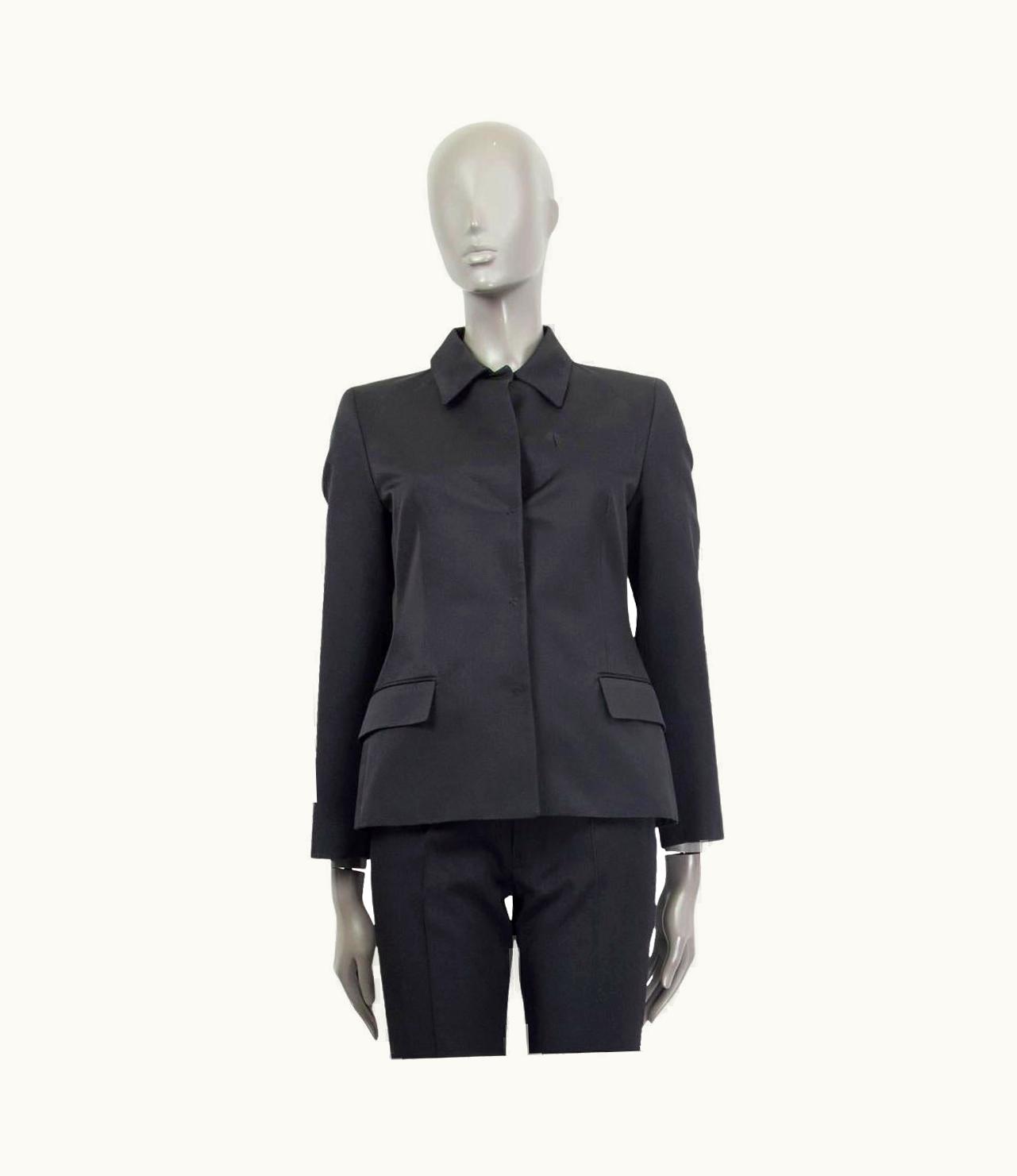 Prada Prada Black Wool & Silk Blazer Jacket