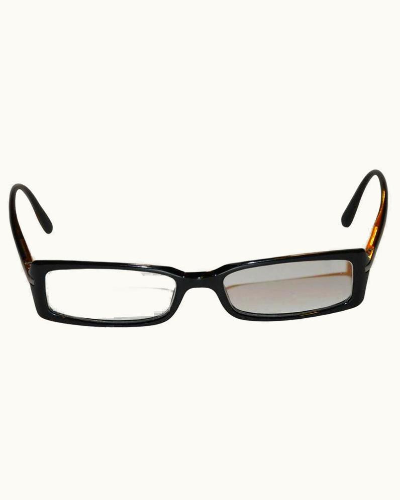 Prada Prada Black Lucite With Interior Silver Hardware Accent Glasses