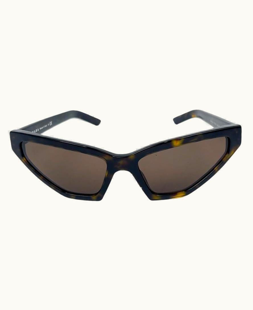 Prada Prada Tortoise Shell Acetate-frame Square Cat-Eye Sunglasses