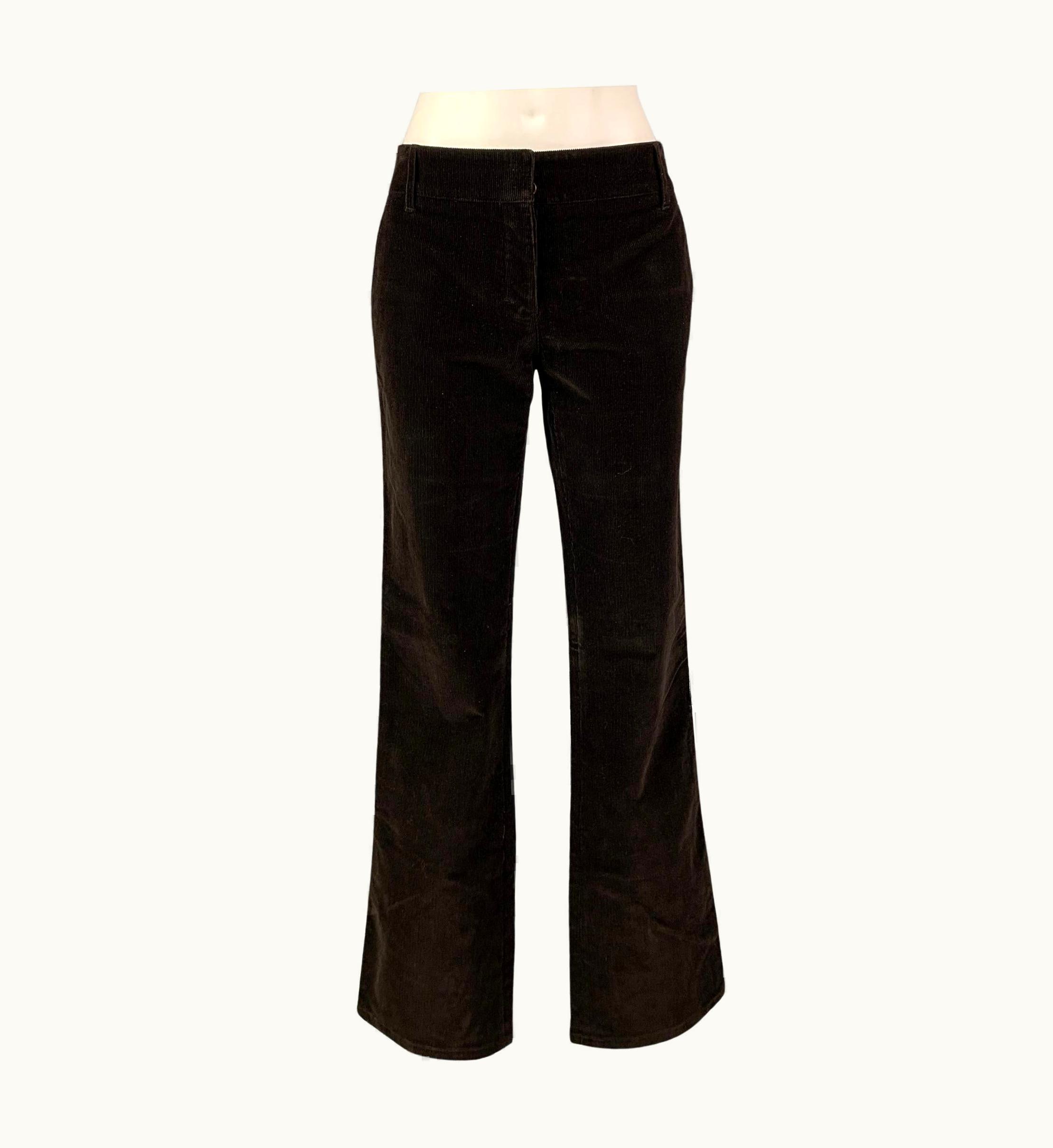 Prada Prada Brown Corduroy Flat Front Casual Pants