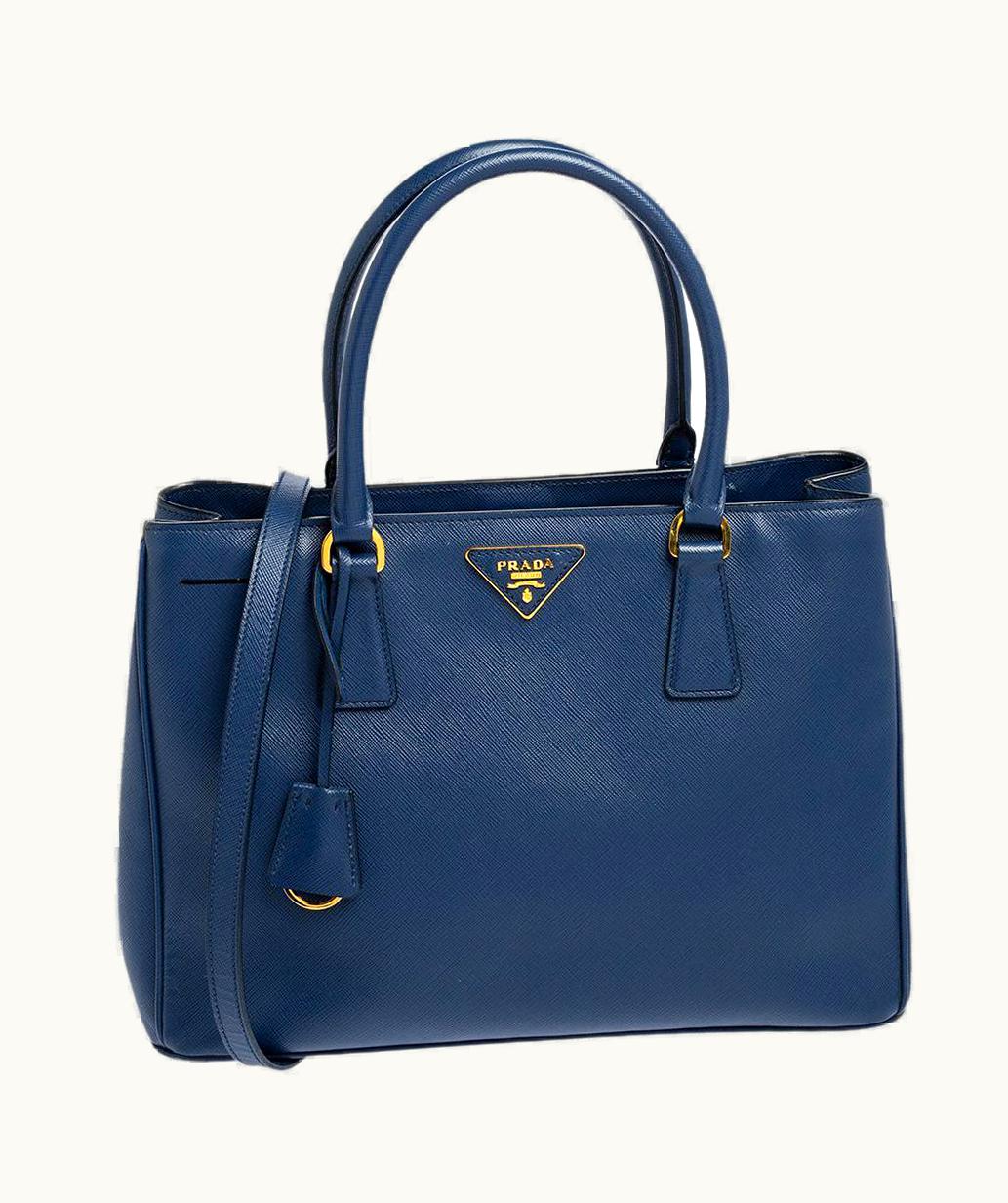 Prada Prada Blue Saffiano Lux Leather Medium Galleria Zip Tote UZ0616635