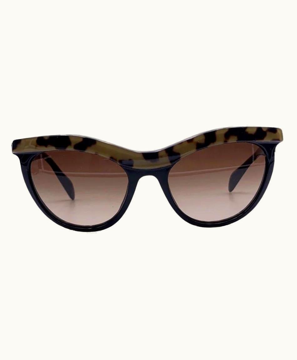 Prada Prada Black Cat Eye Spr06p Sunglasses 54/19 140mm UZ0616677