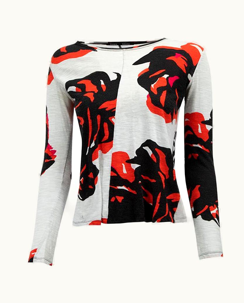 Proenza Schouler Women' Floral Print Pattern Long Sleeves Top