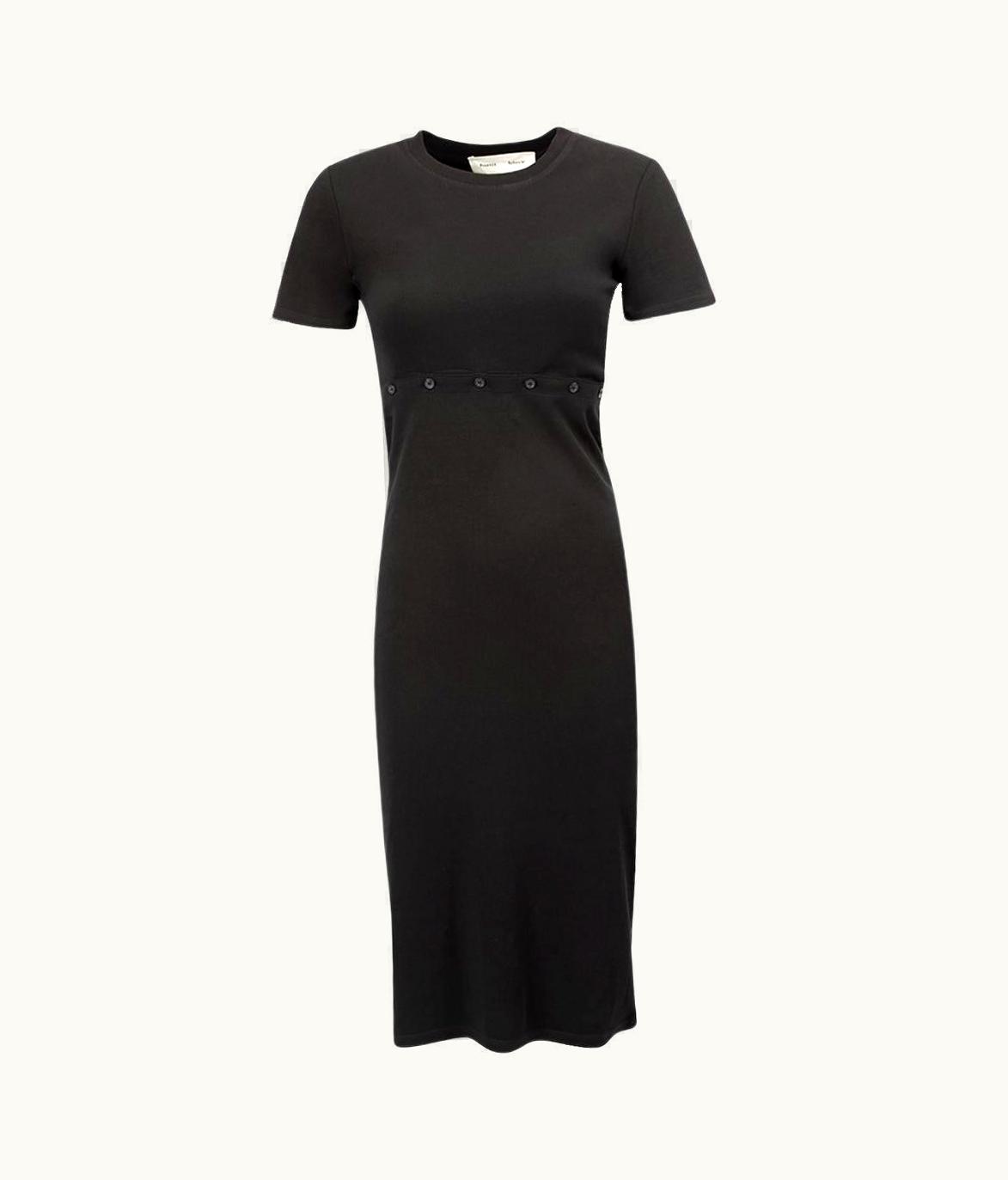 Proenza Schouler Women' Black Buttoned Waist Knee Length Dress