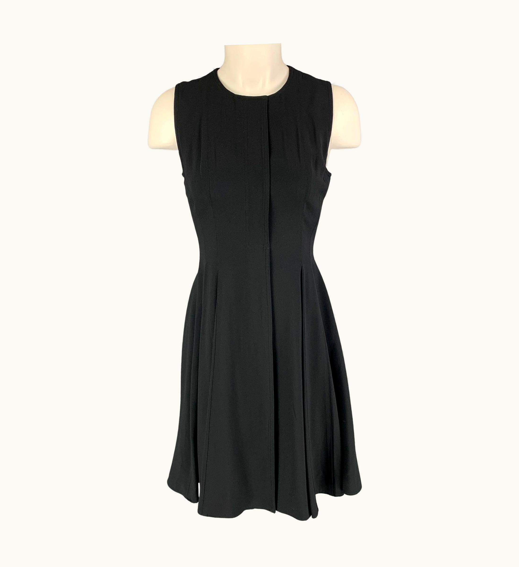 Proenza Schouler Black Acetate Viscose A-Line Dress