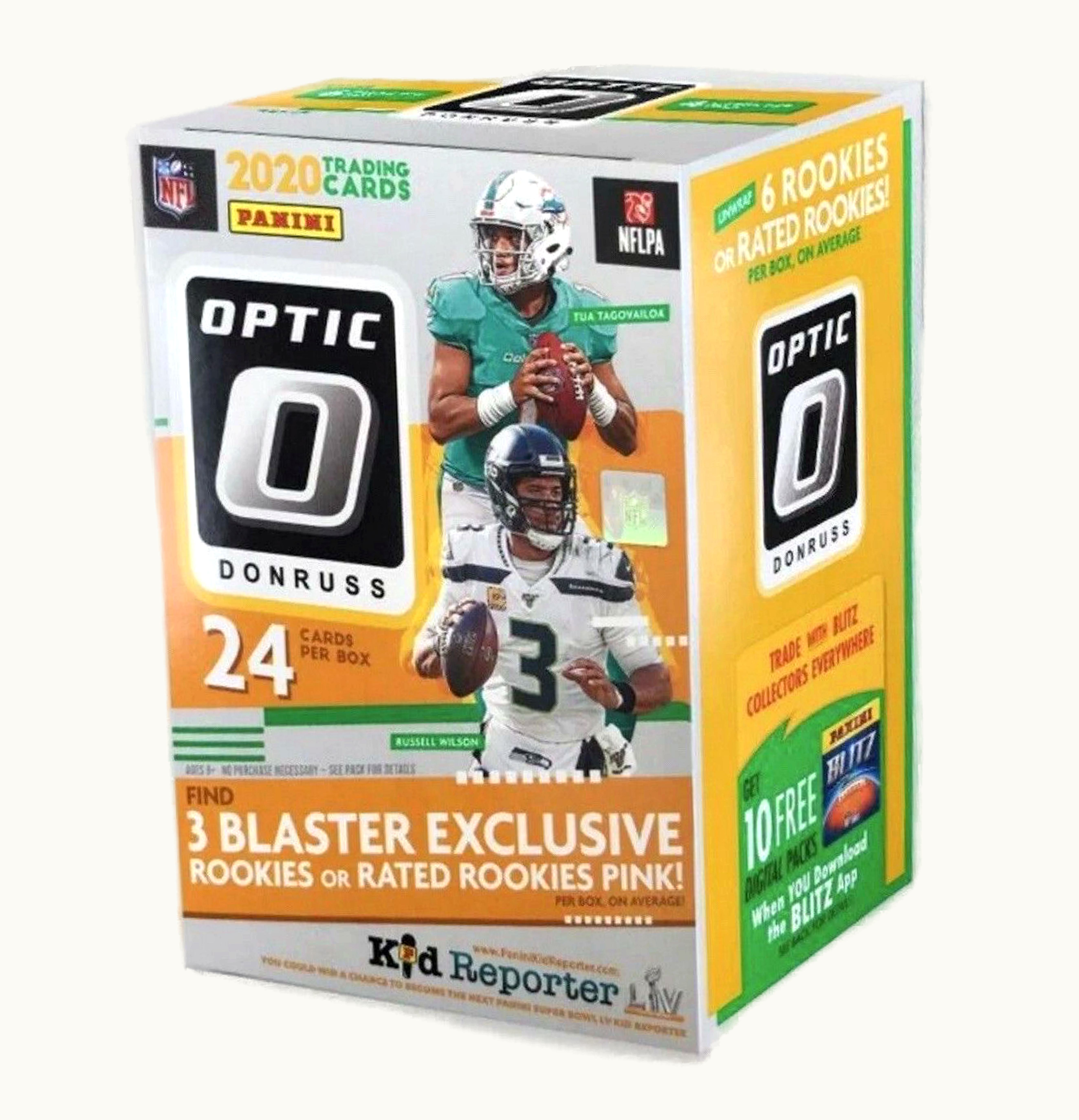 Panini 2020 Panini Donruss Optic Football Blaster Box Pink parallels