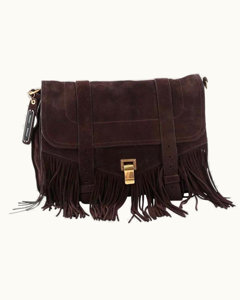 Proenza Schouler Ps1 Fringe Runner Handbag Suede Large