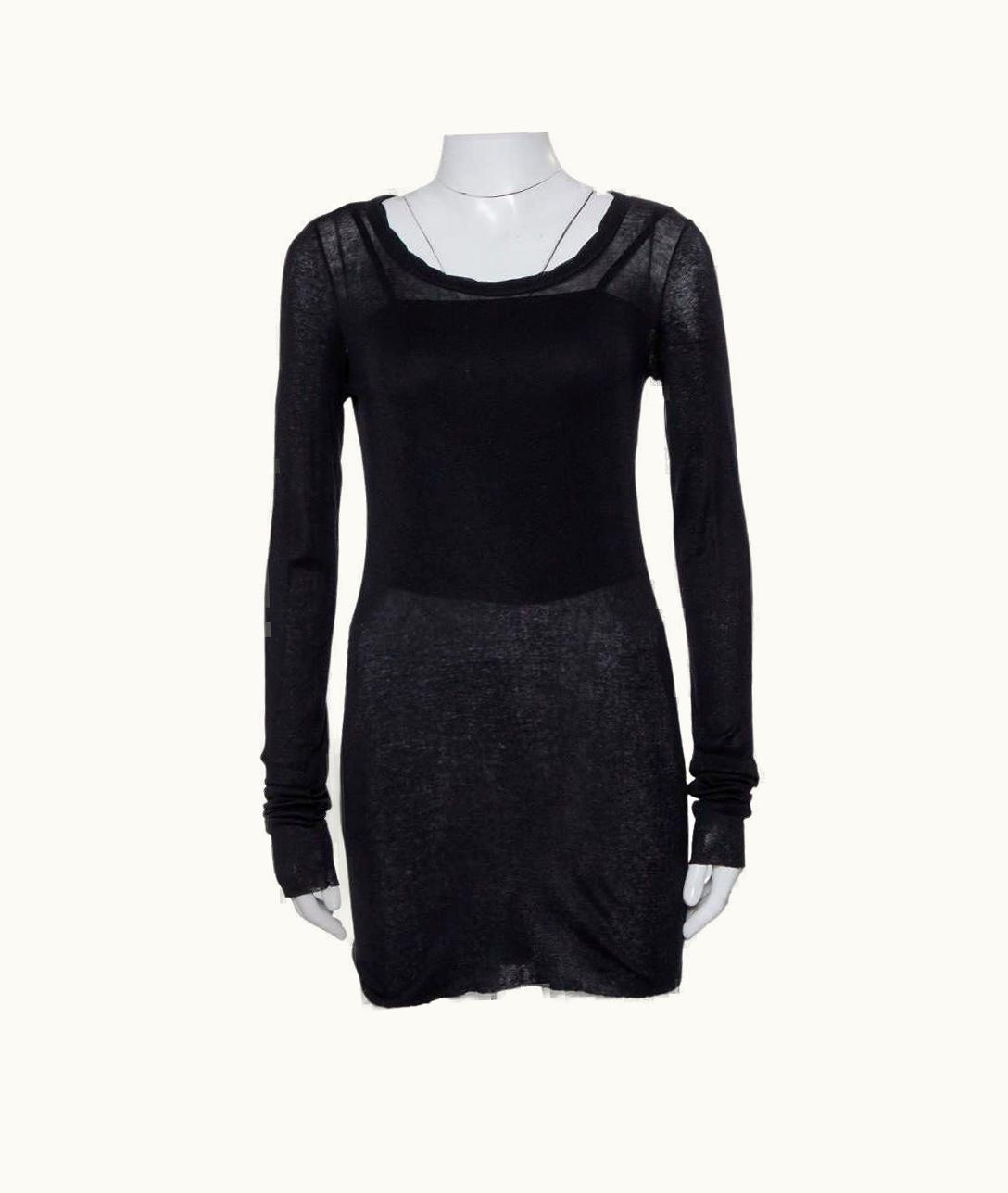 Rick Owens Black Knit Forever Tunic Top