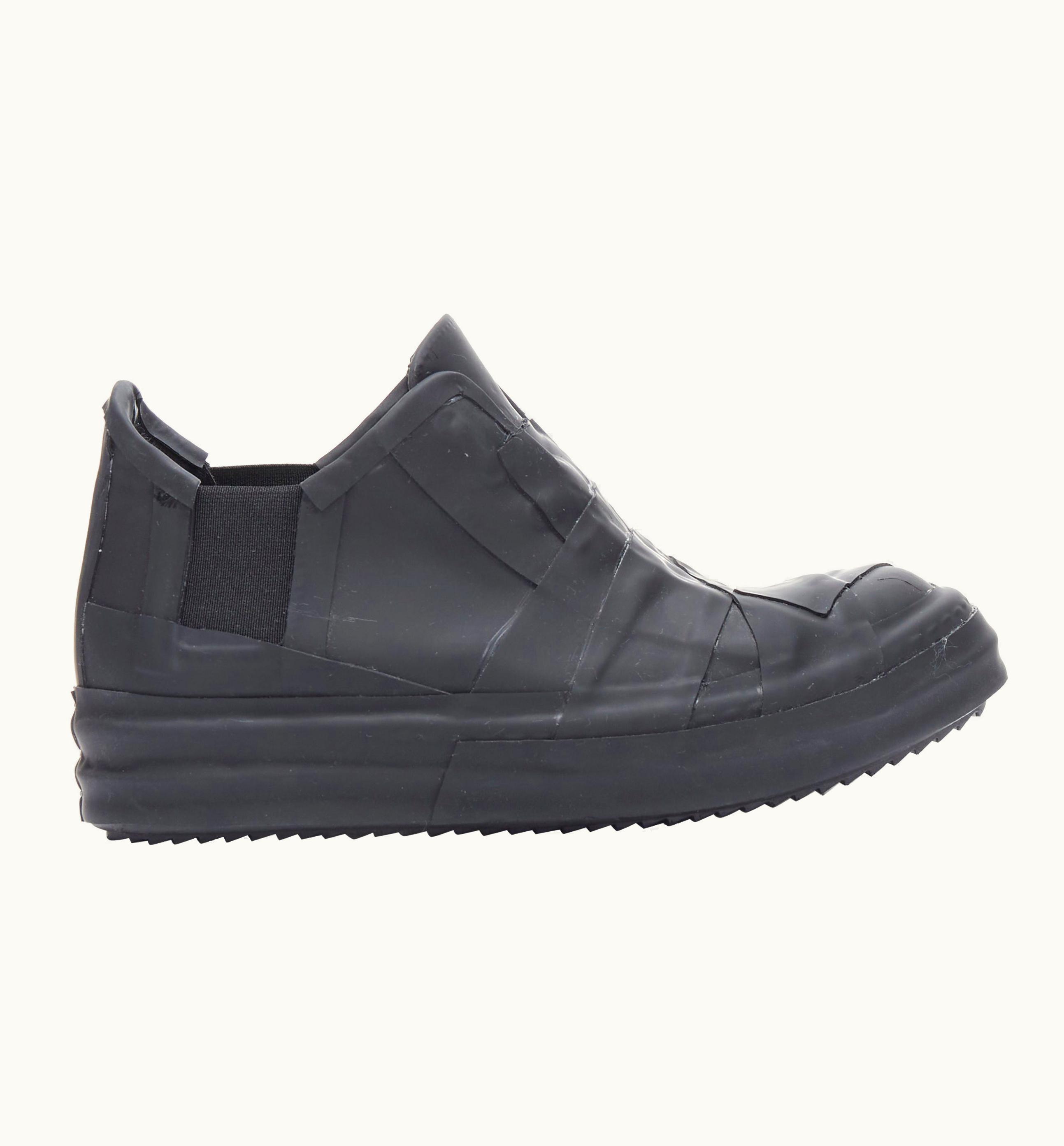 Rick Owens Geobasket Mummy Plaster Wrapped Black Mid Top Sneaker