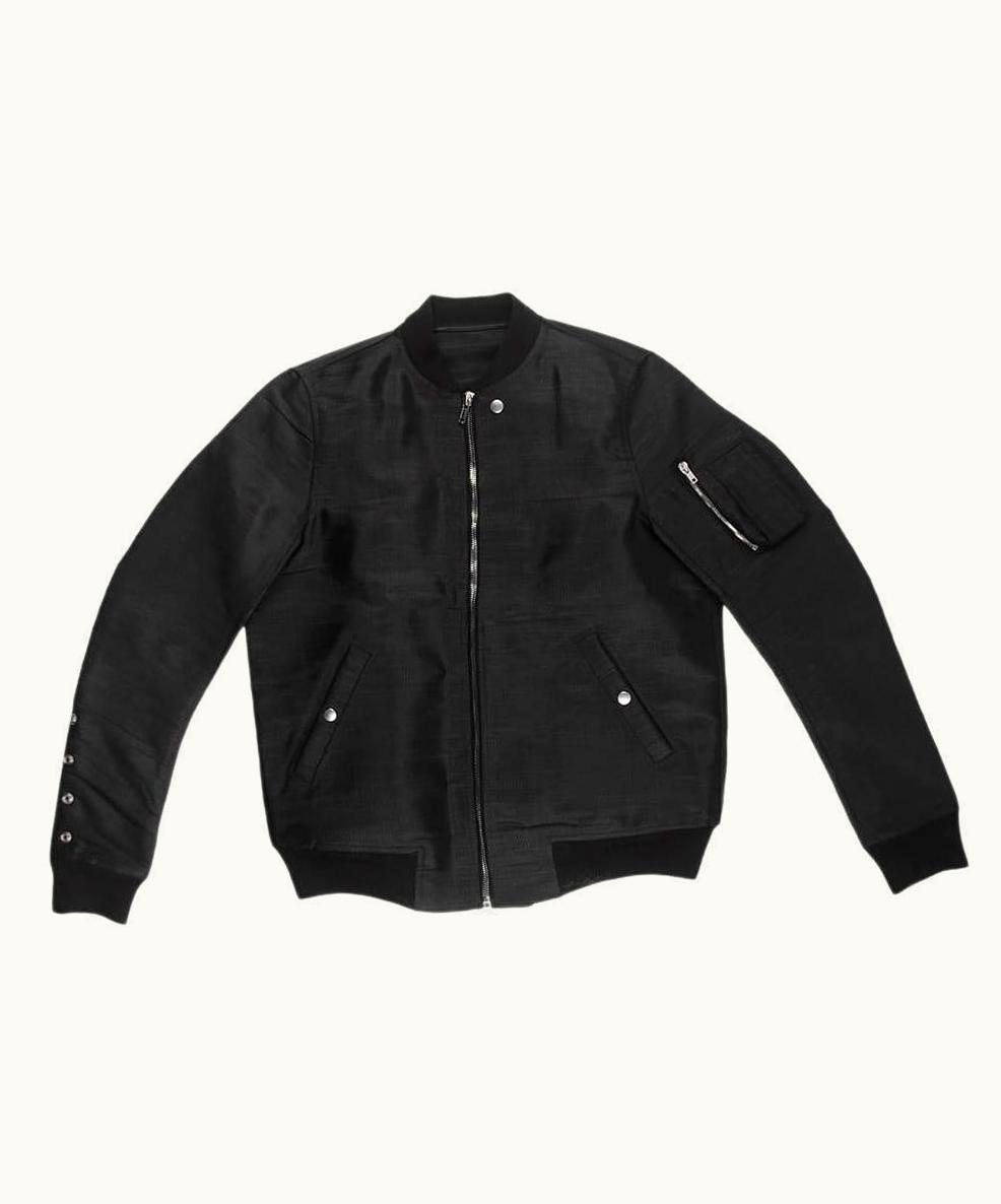 Rick Owens S/S Walrus Zipped Shiny Men Horse Hair Bomber Jacket Size 50it (m/l)