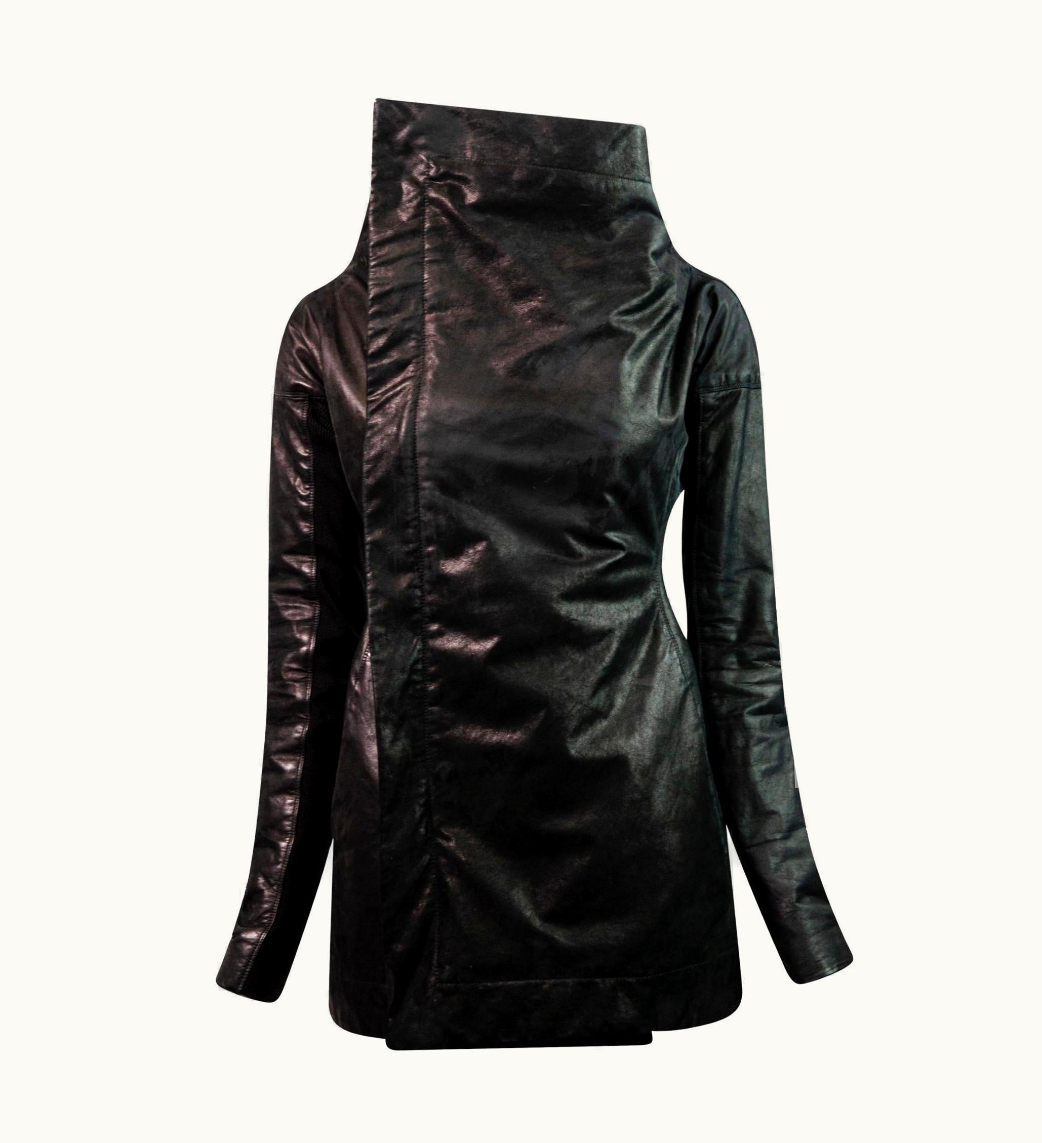 Rick Owens Naska Leather Avant Garde Biker Jacket