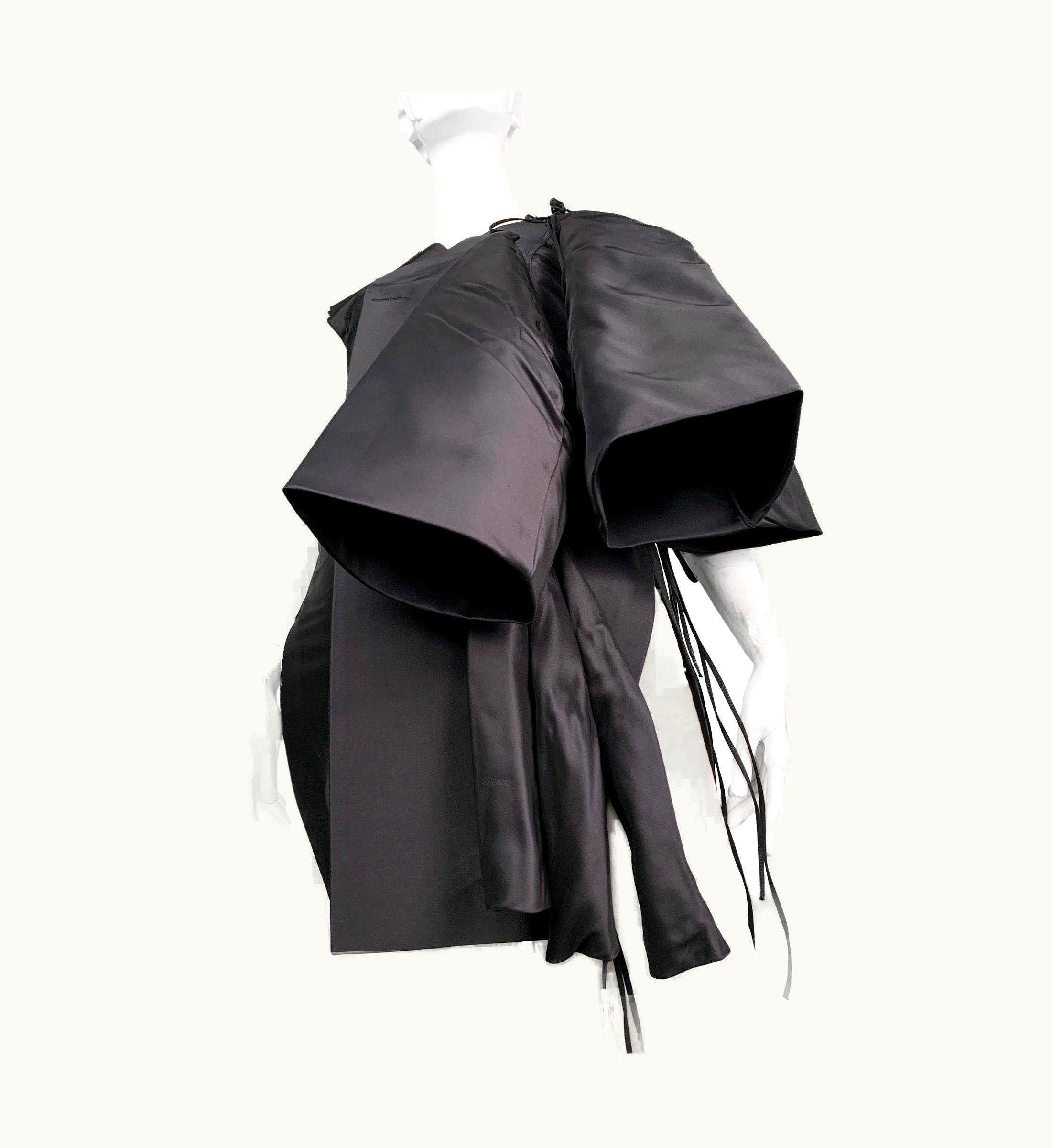 Rick Owens 2015 Runway Silk Avant-guarde Deconstructed Sleeveless Jacket Nwt