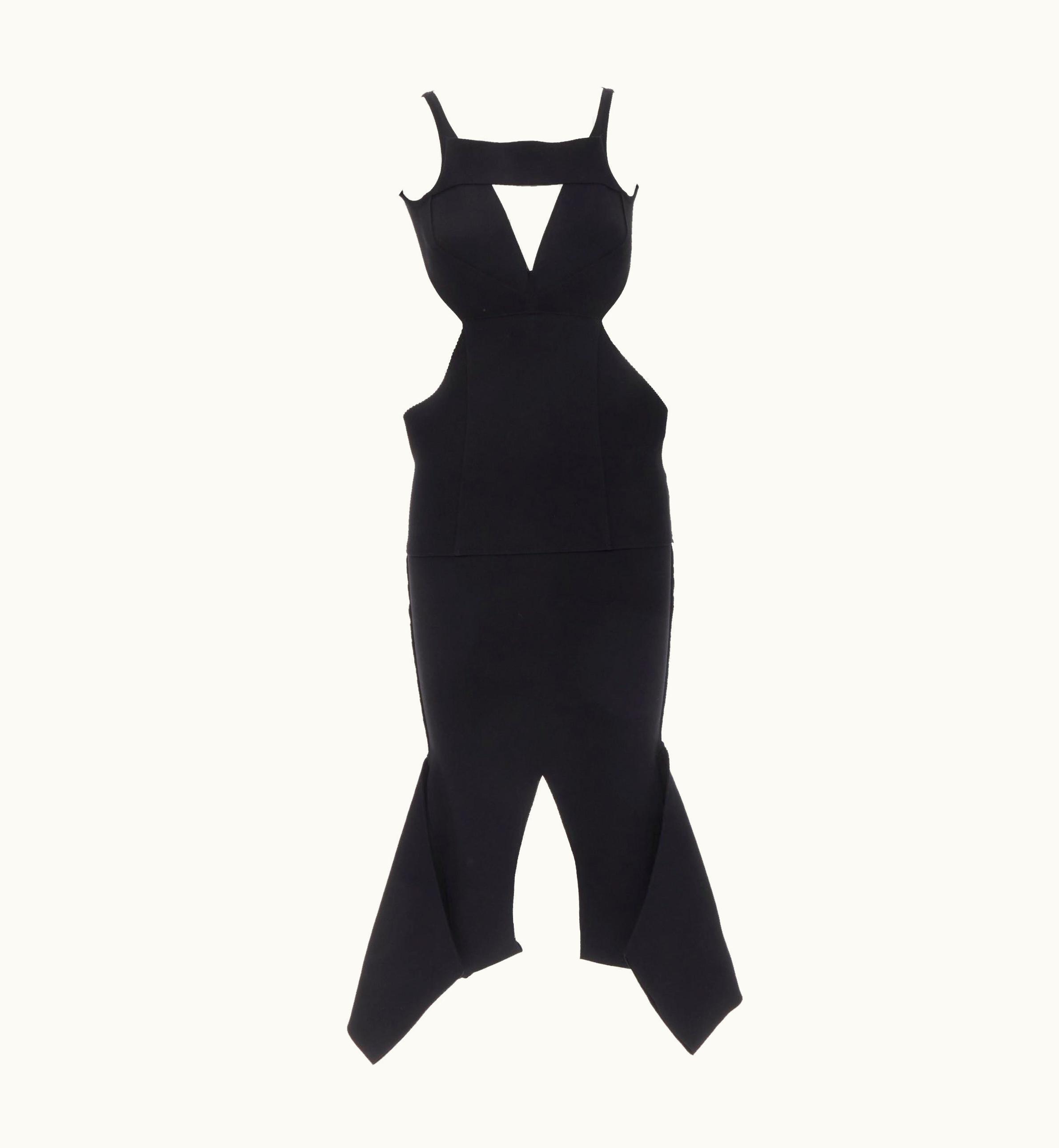 Rick Owens Rick Oewns Tecualt 2020 Runway Black Cut Out Open Back Dress