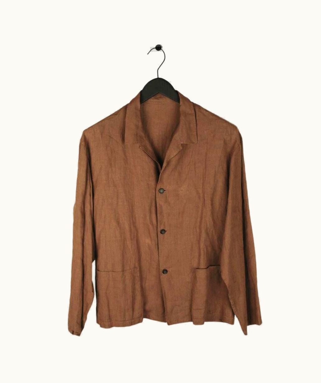 Yohji Yamamoto Vintage Yohji Yamamoto Pour Homme Linen Oversized Men Jacket Shirt