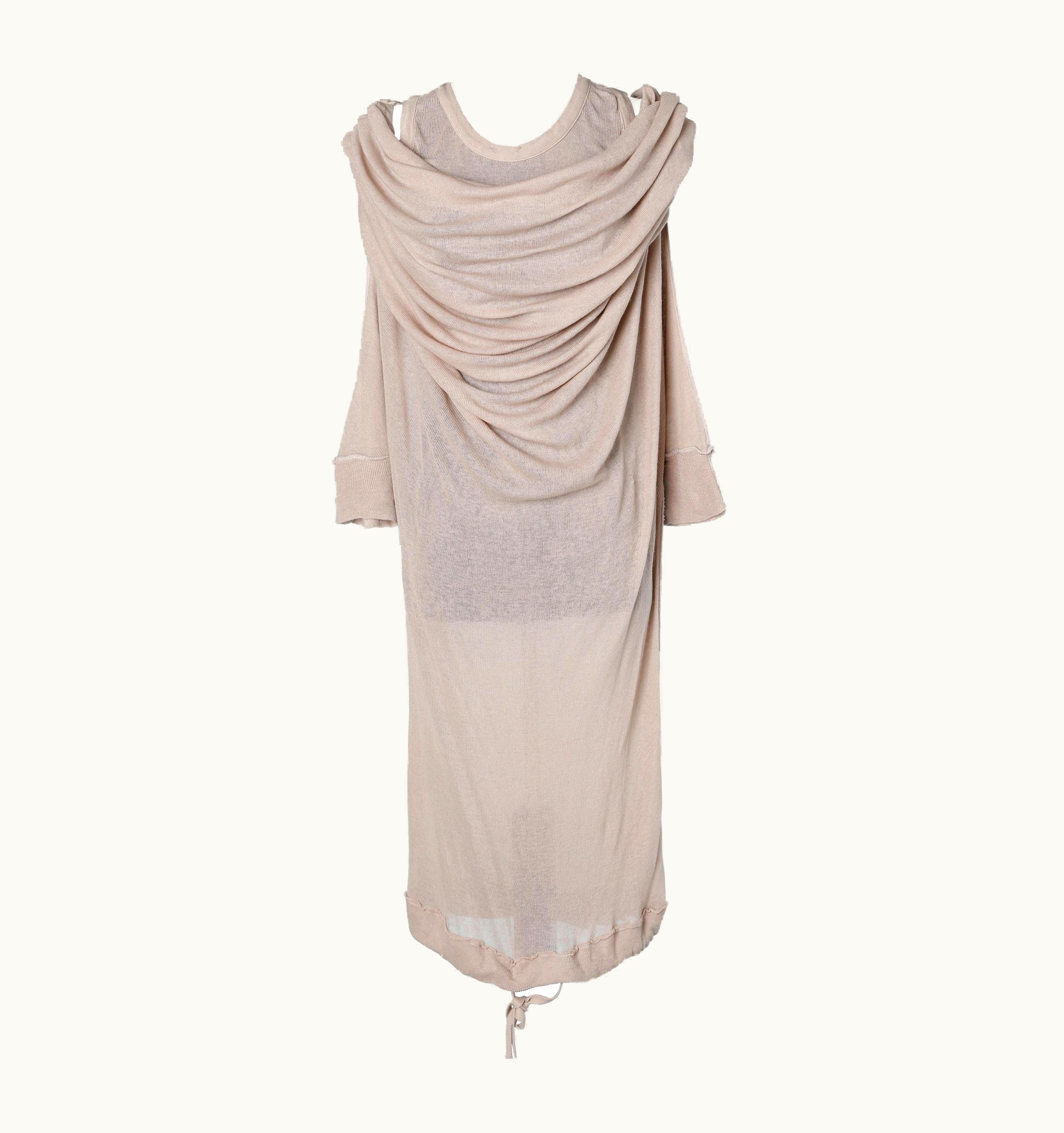 Yohji Yamamoto Knit Dress In Coton And Linen Yohji Yamamoto