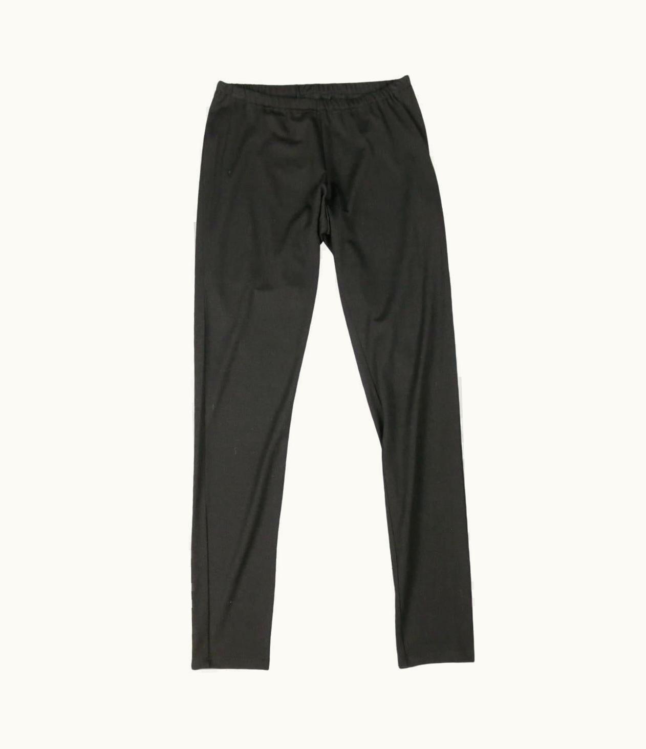 Yohji Yamamoto Black Wool Blend Stretch Leggings UZ0617136