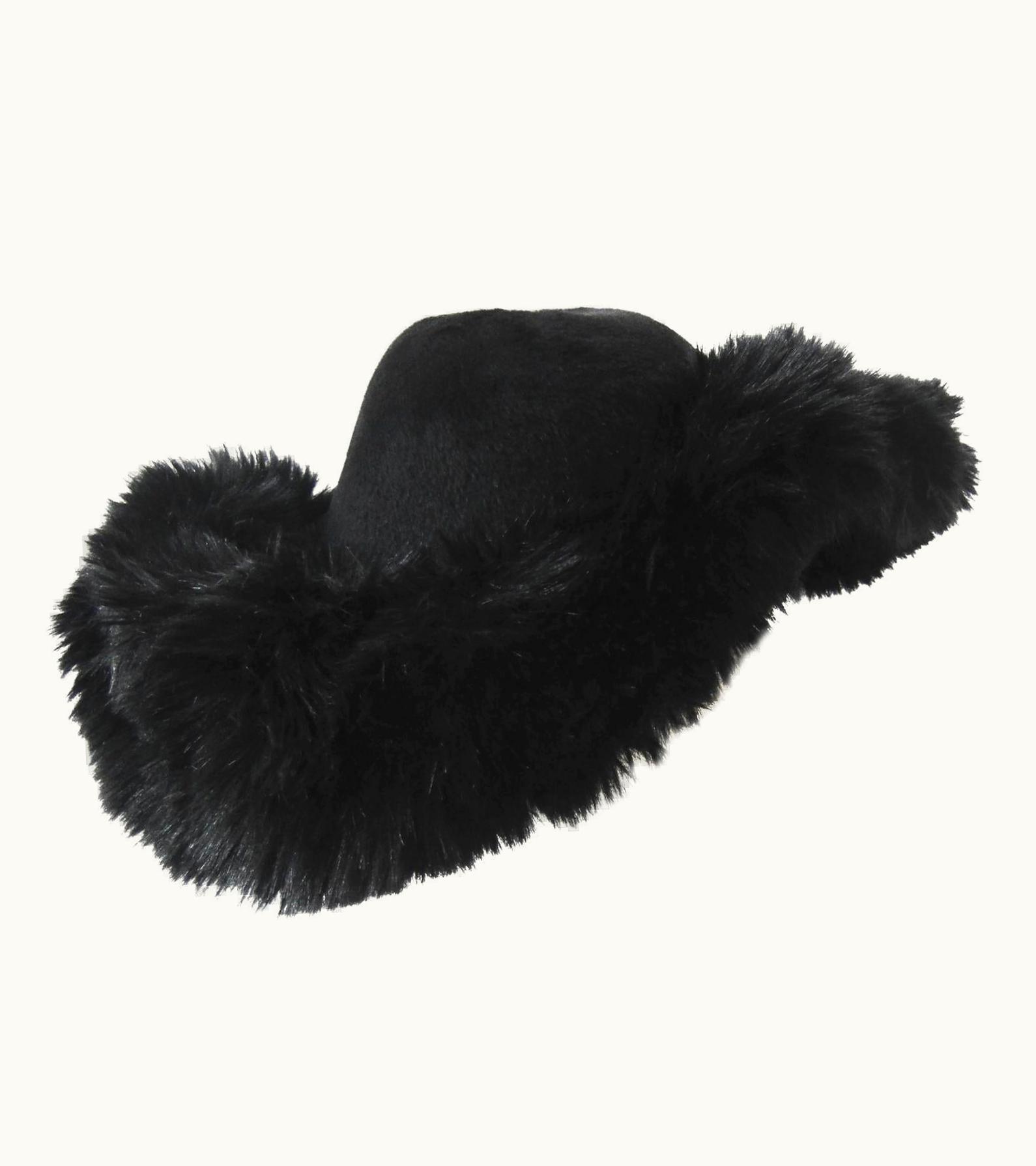 Yohji Yamamoto Yohji Yamamoto Wide Brim Faux Fur Hat Circa AW 2013