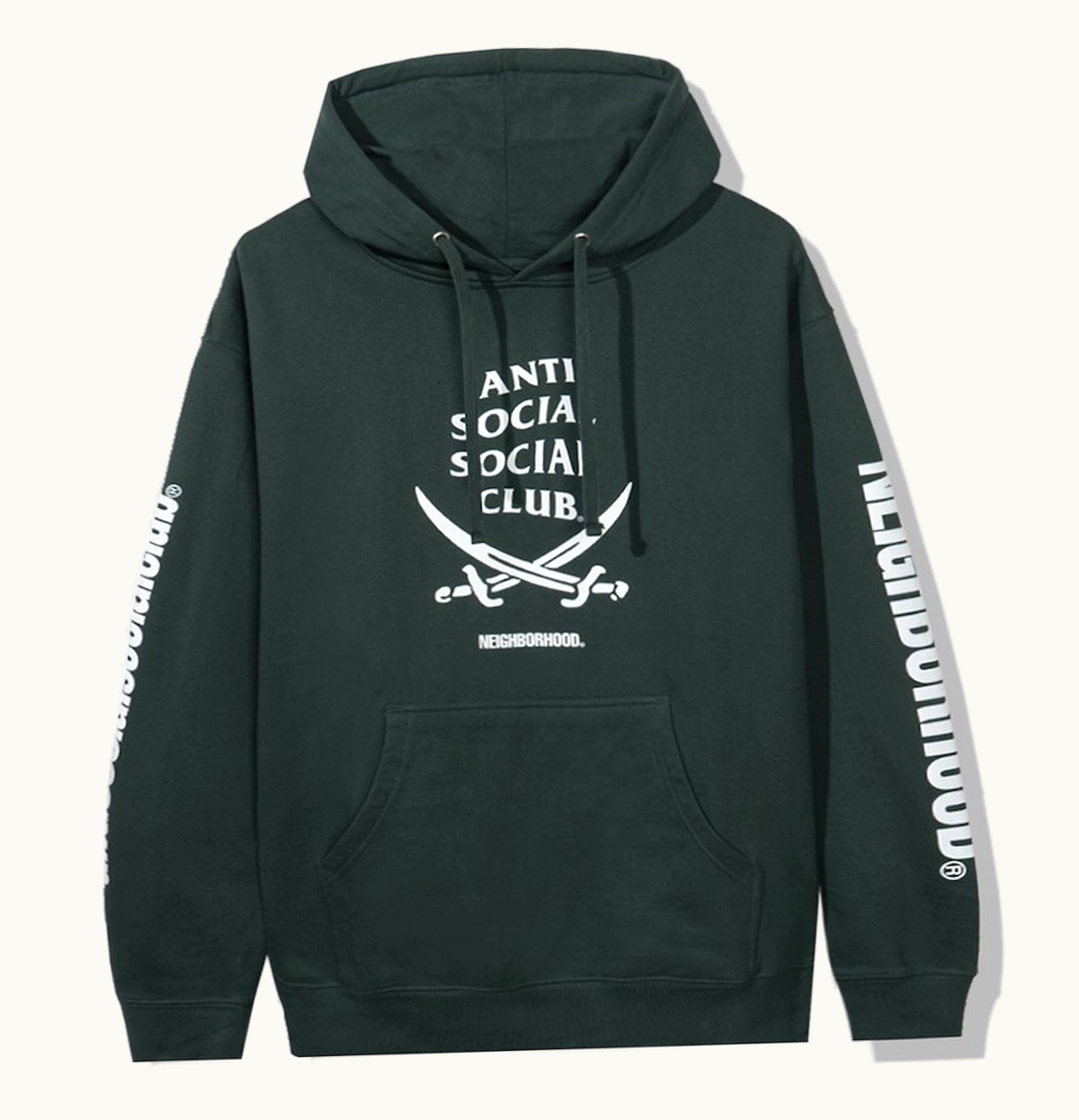 Anti Social Social Club Anti Social Social Club x Neighborhood 6IX Green Hoodie Hoodie Green