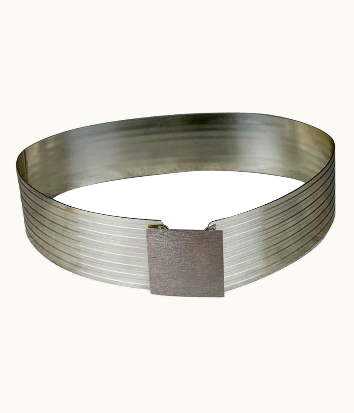 Paco Rabanne Vintage Iconic Paco Rabanne Space Age Rigid Metal Wide Belt