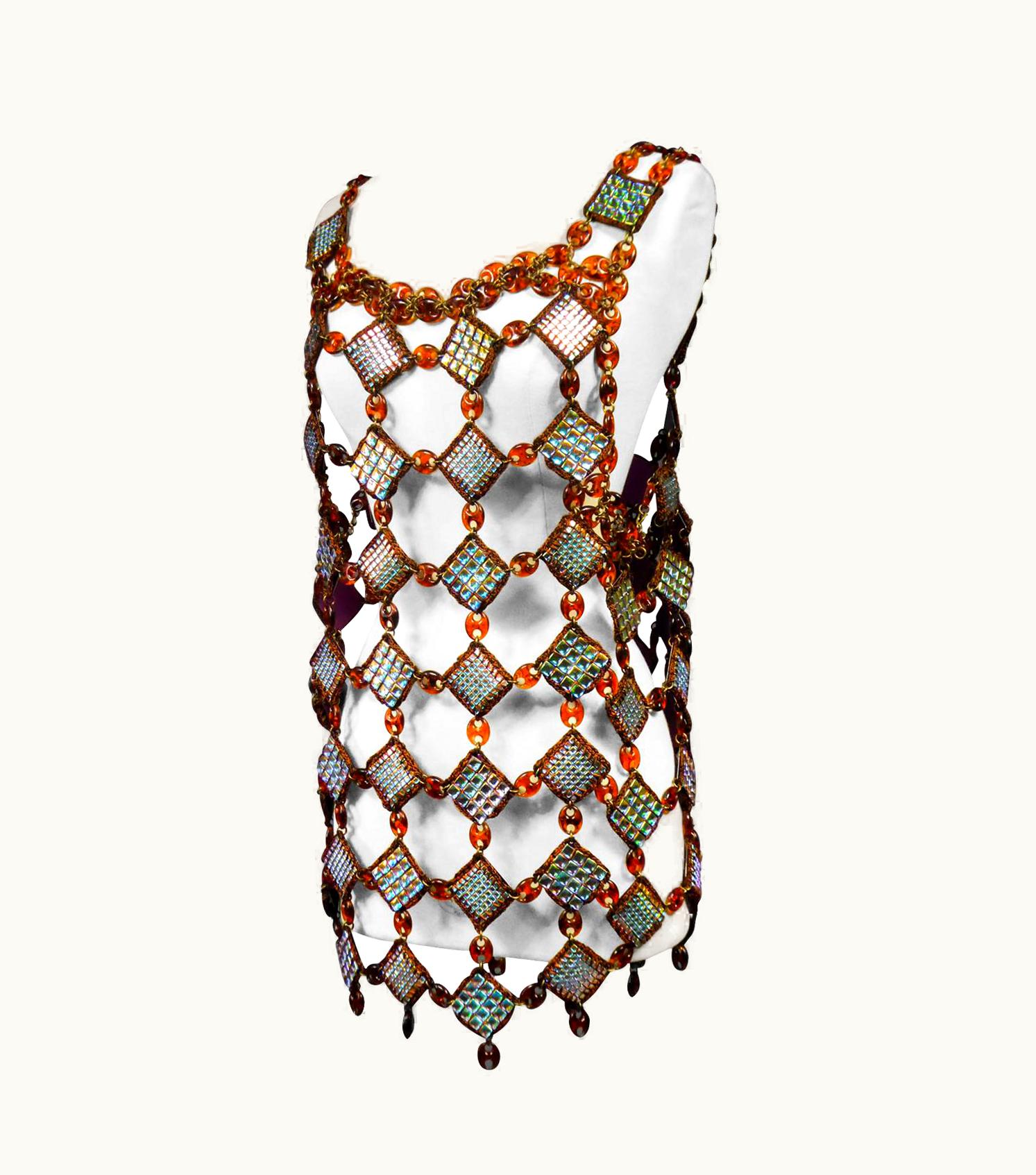 Paco Rabanne A Paco Rabanne (attributed To) Jewel Dress Tunic Circa 1980