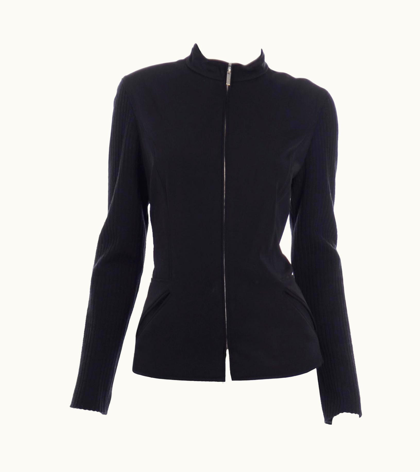 Paco Rabanne Paco Rabanne Black Zip Front Jacket