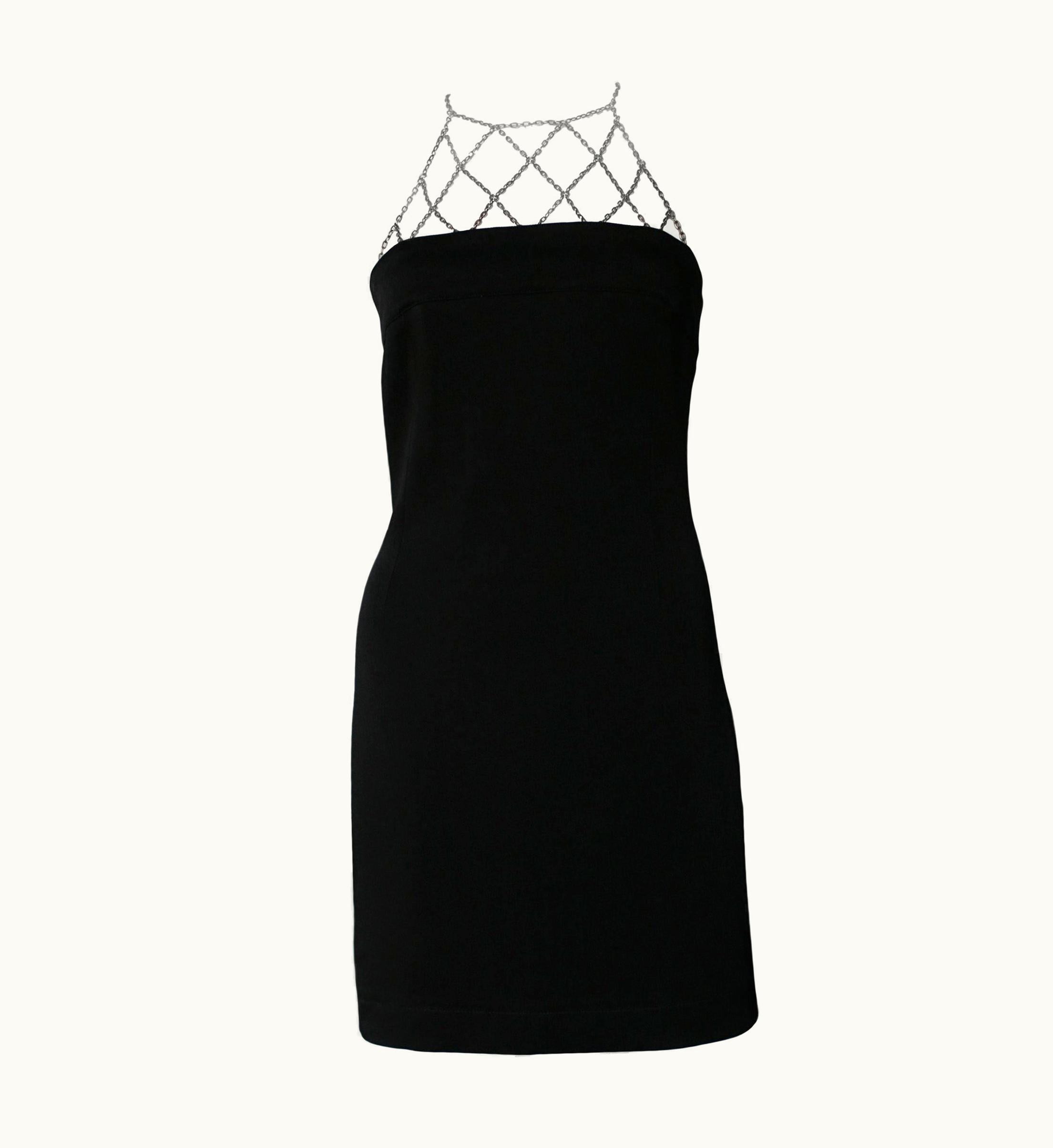 Paco Rabanne 1990' Paco Rabanne Party Dress Metal Chains