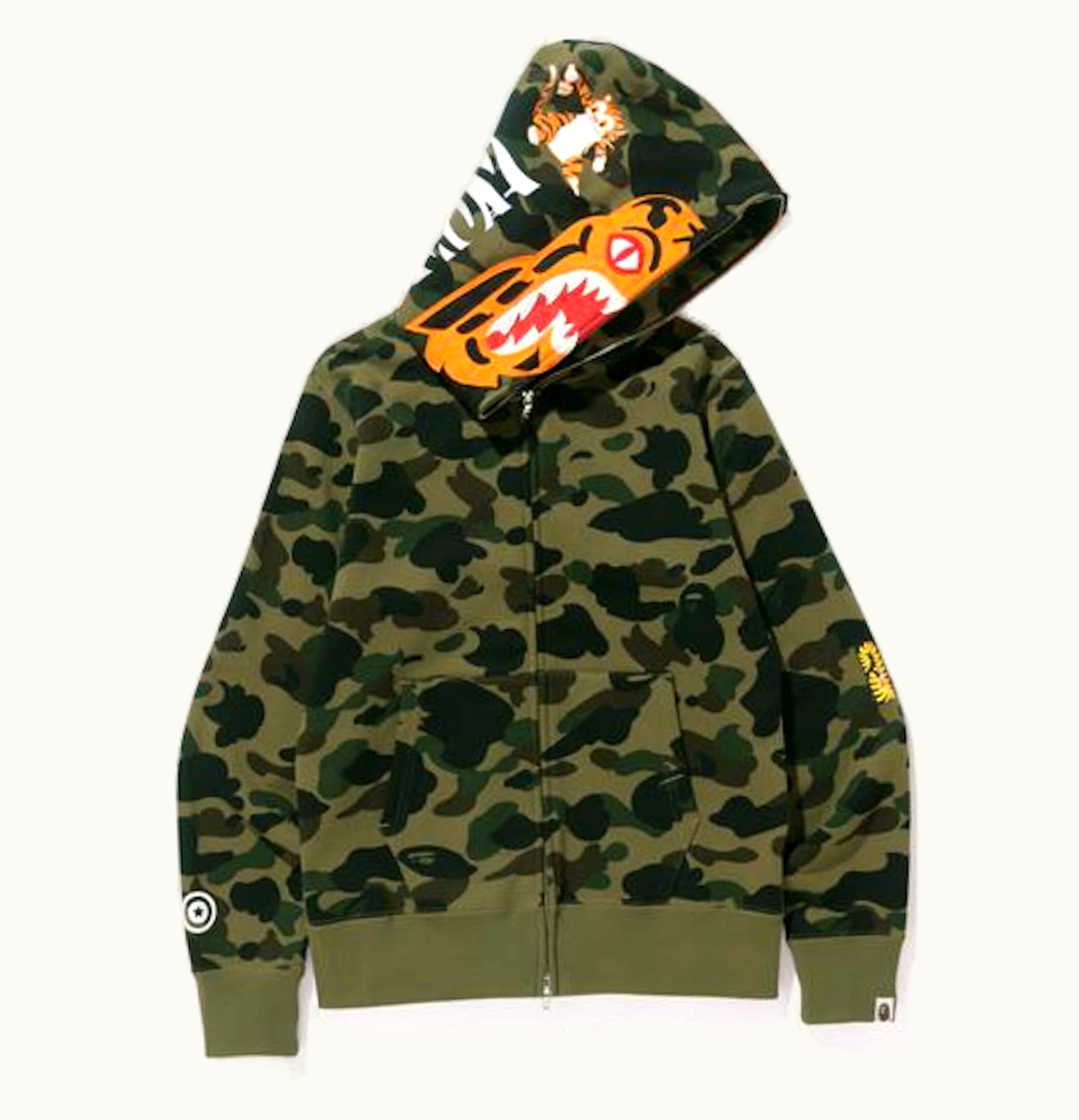 BAPE BAPE 1st Camo Tiger Full Zip Hoodie Green