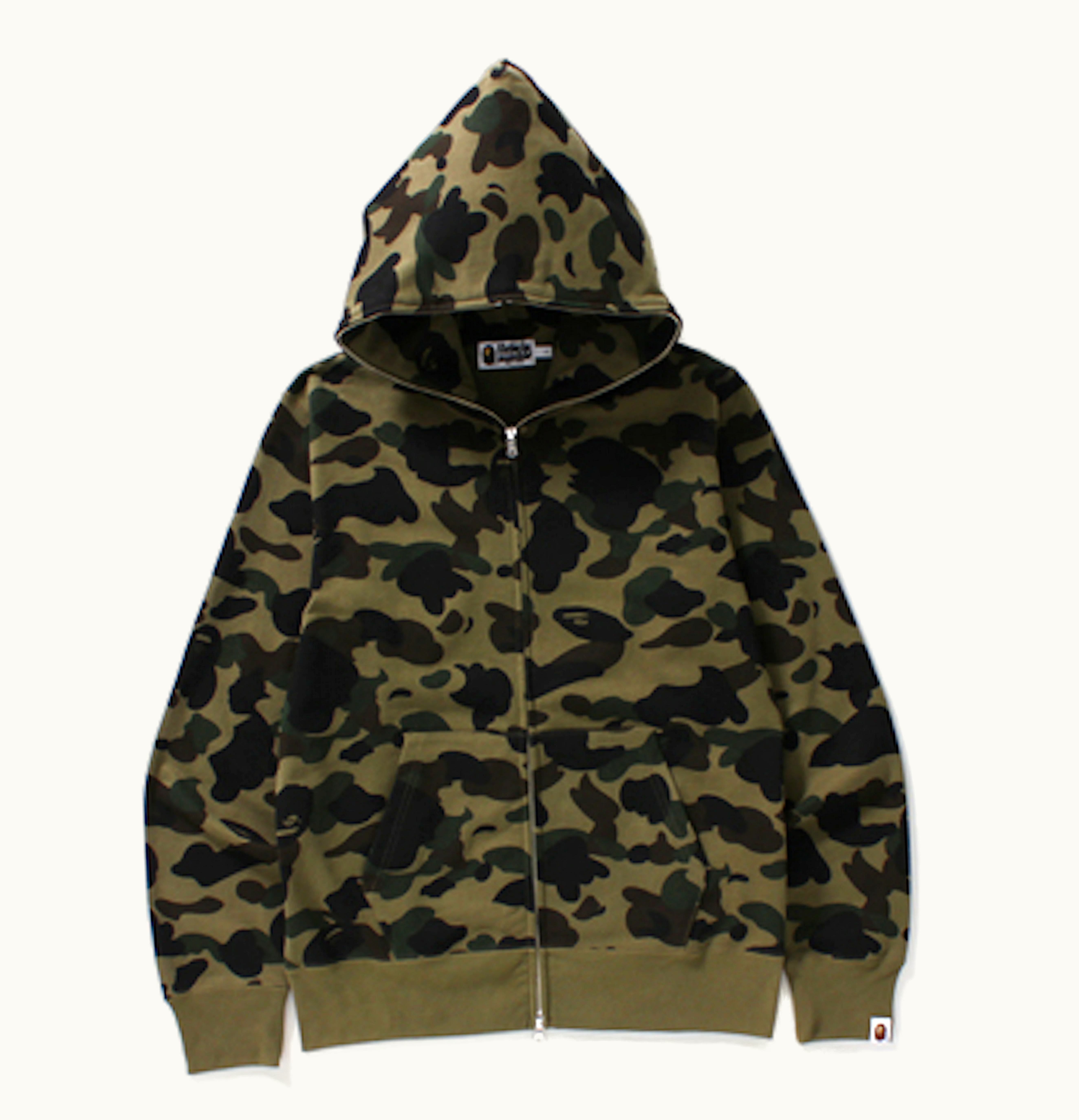 BAPE BAPE 1st Camo Full Zip Hoodie Green
