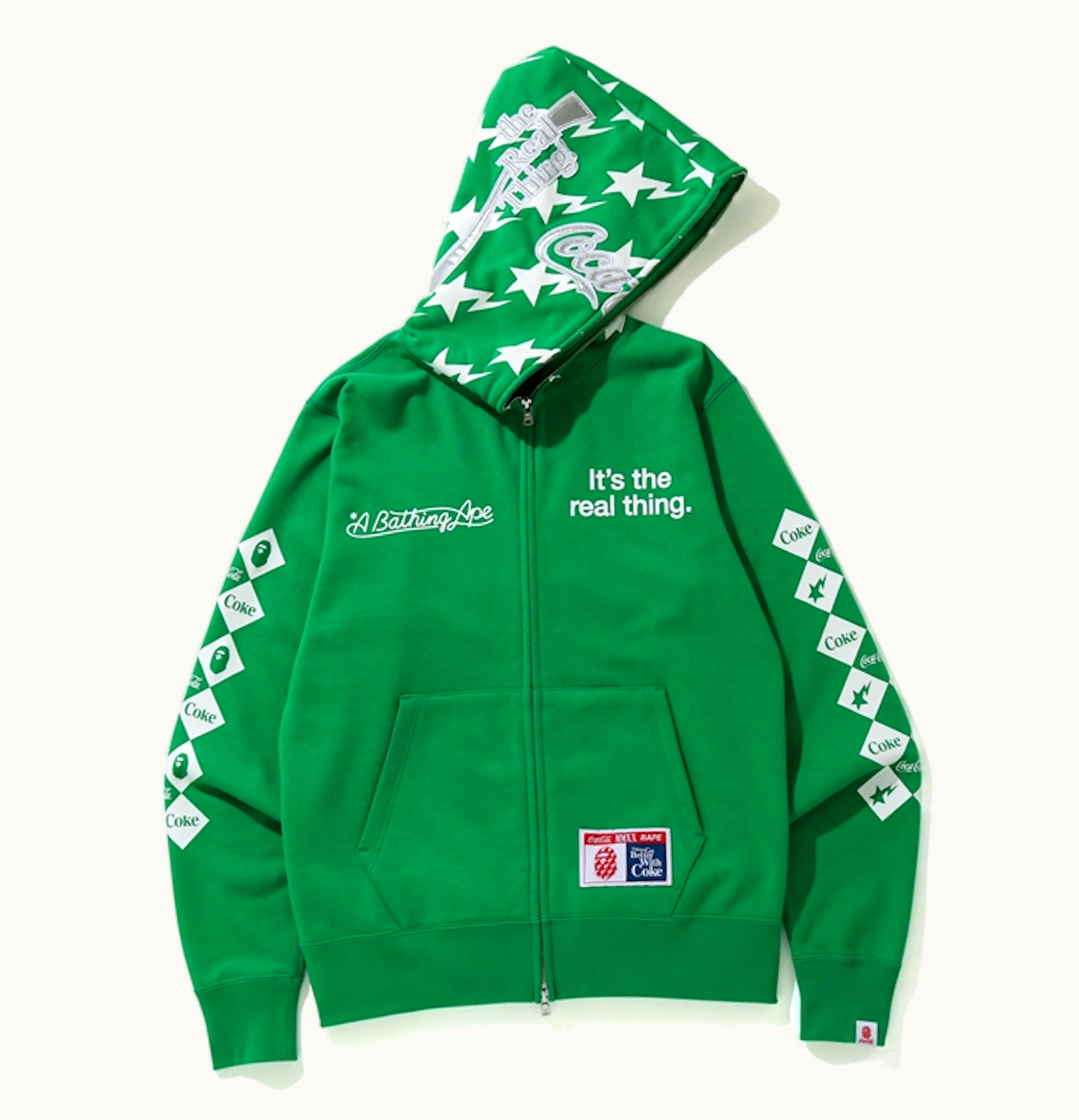 BAPE BAPE x Coca Cola Full Zip Hoodie Green