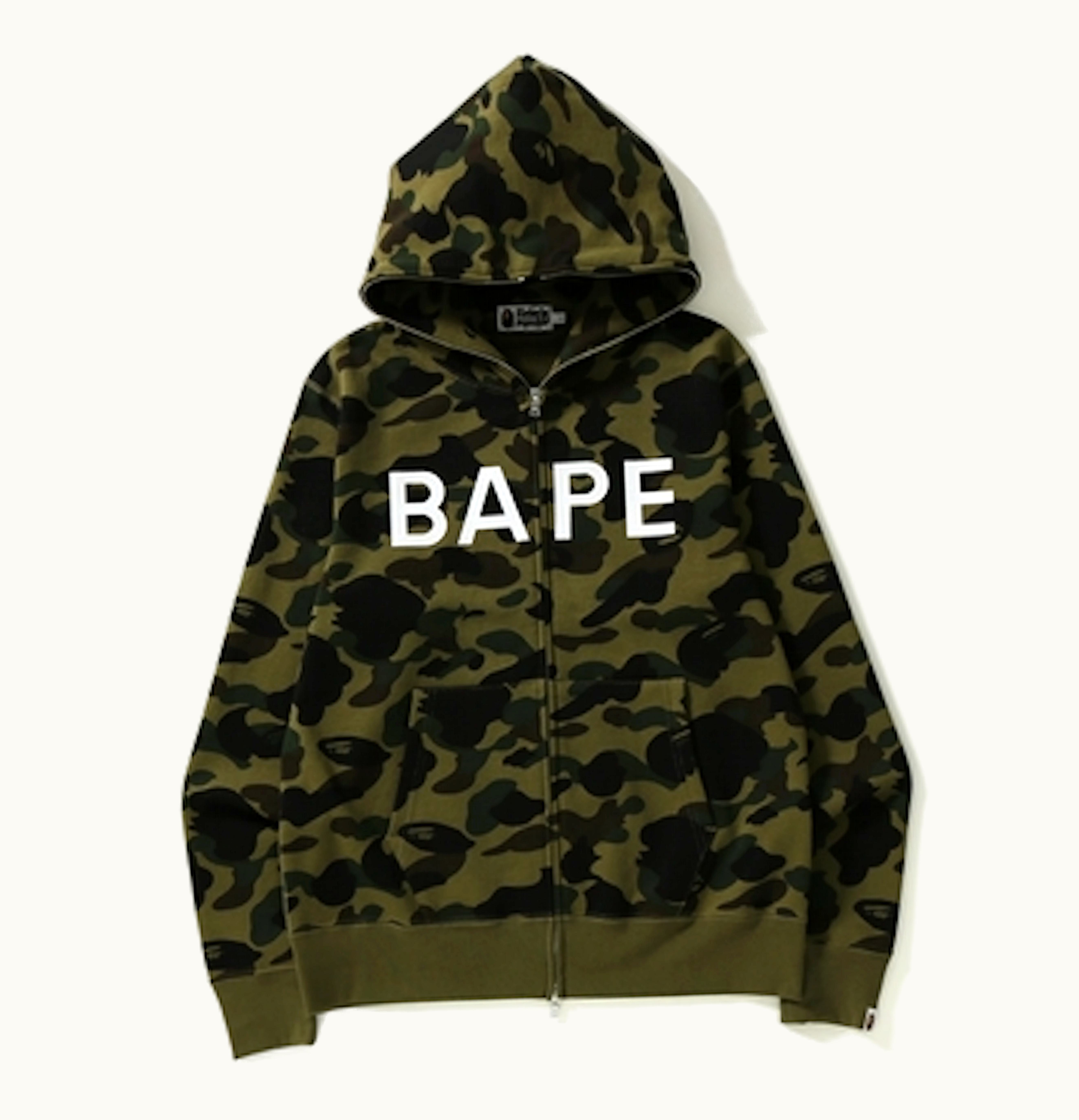 BAPE BAPE 1st Camo Wide Full Zip Hoodie Green