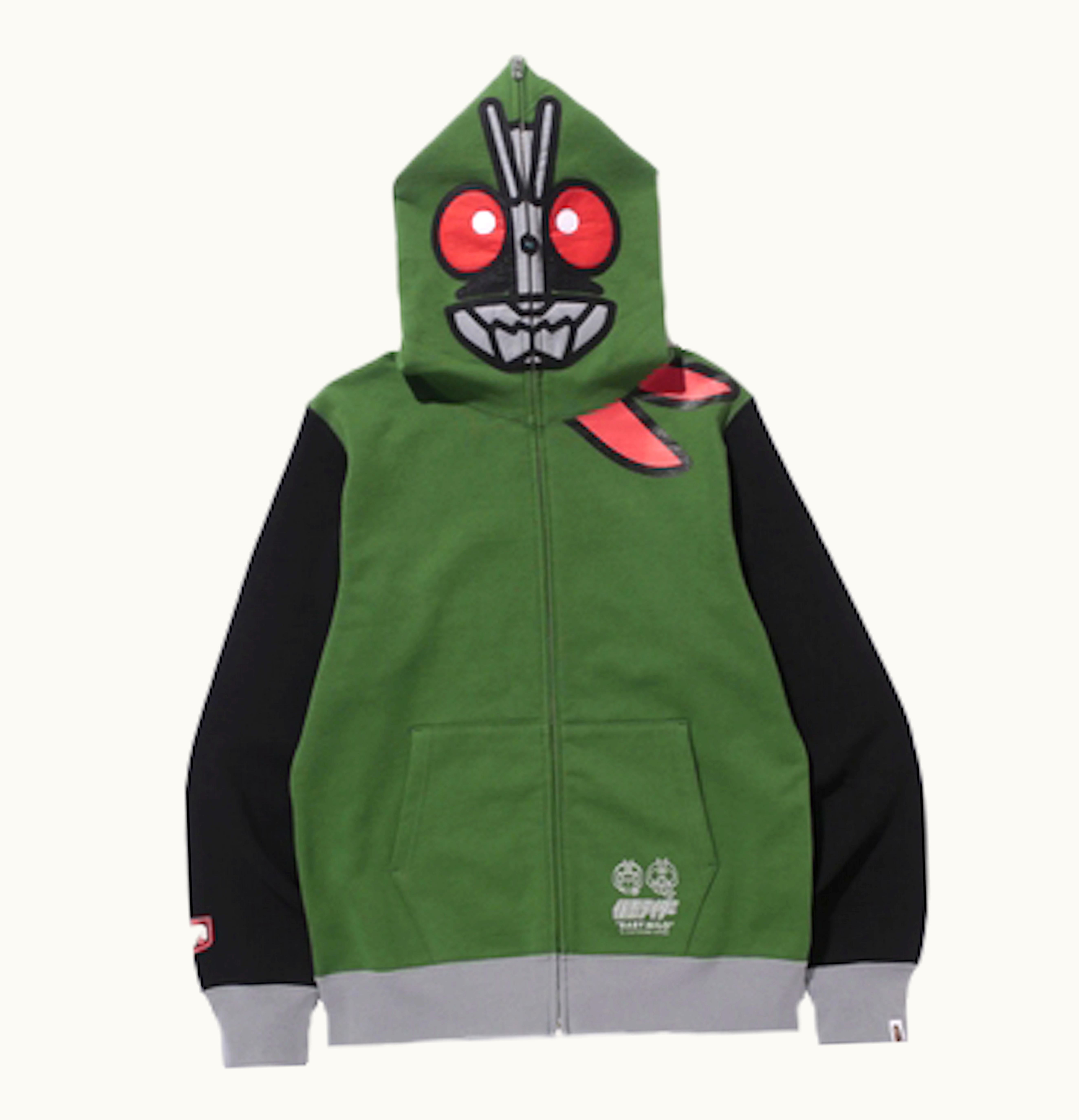 BAPE BAPE Masked Rider Hoodie Green