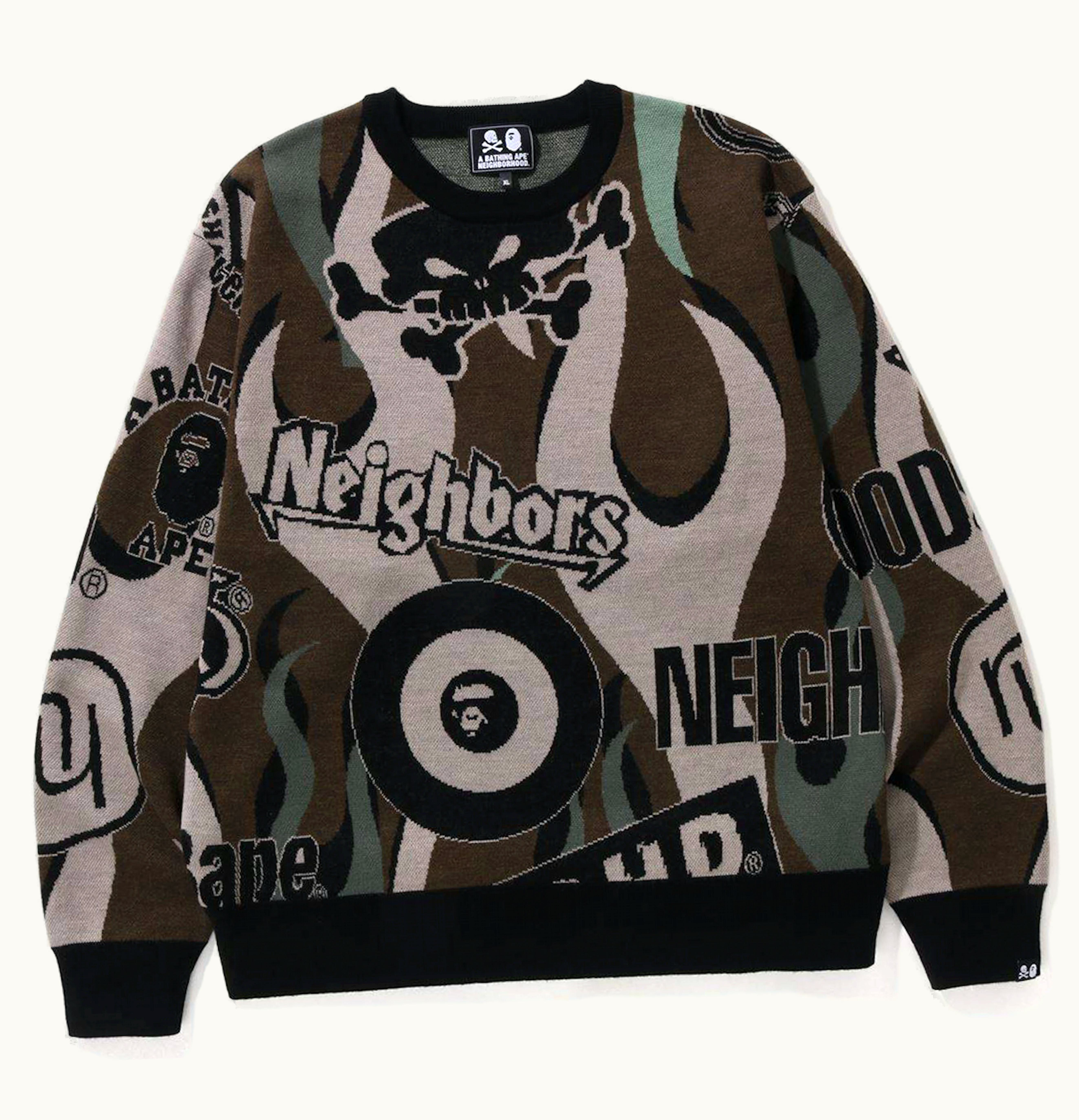 BAPE BAPE x Neighborhood Relaxed Fit Knit Sweater Green