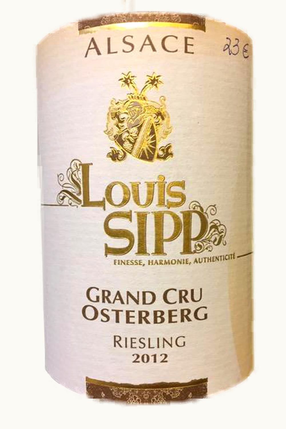 Louis Sipp Louis Sipp Riesling Osterberg Grand Cru, 2012