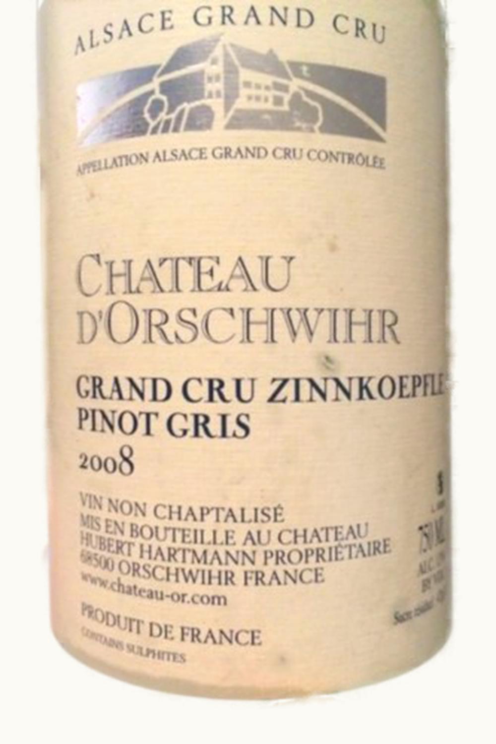 D'Orschwihr D'Orschwihr Pinot Gris Zinnkoepfle Grand Cru, 2008