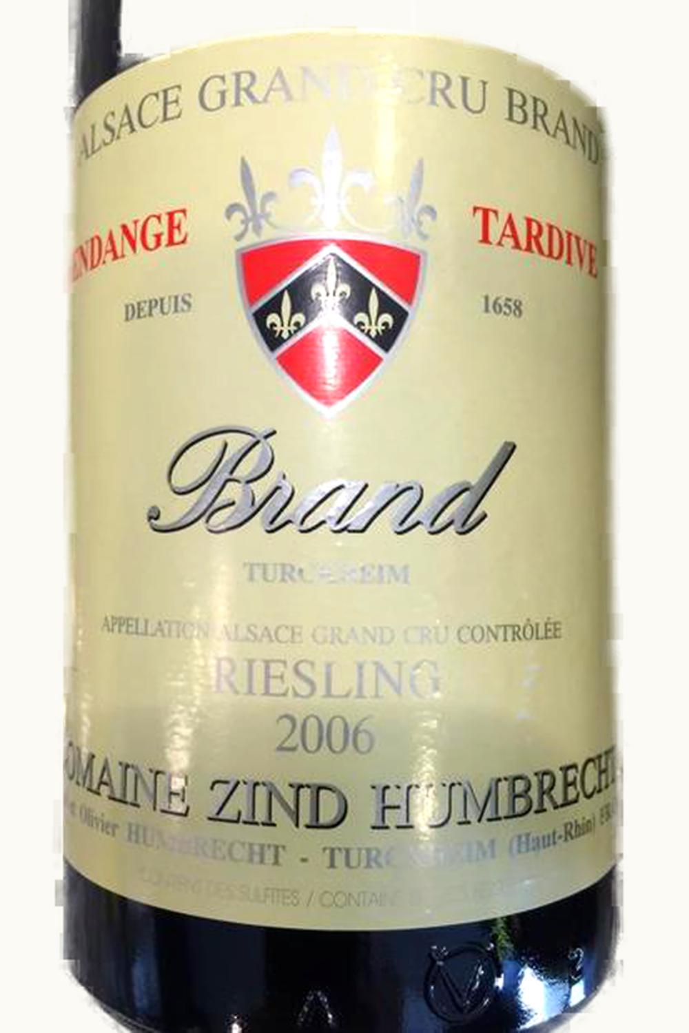 Domaine Zind Humbrecht Domaine Zind Humbrecht Riesling Vendange Tardive Brand Alsace Grand Cru, 2006