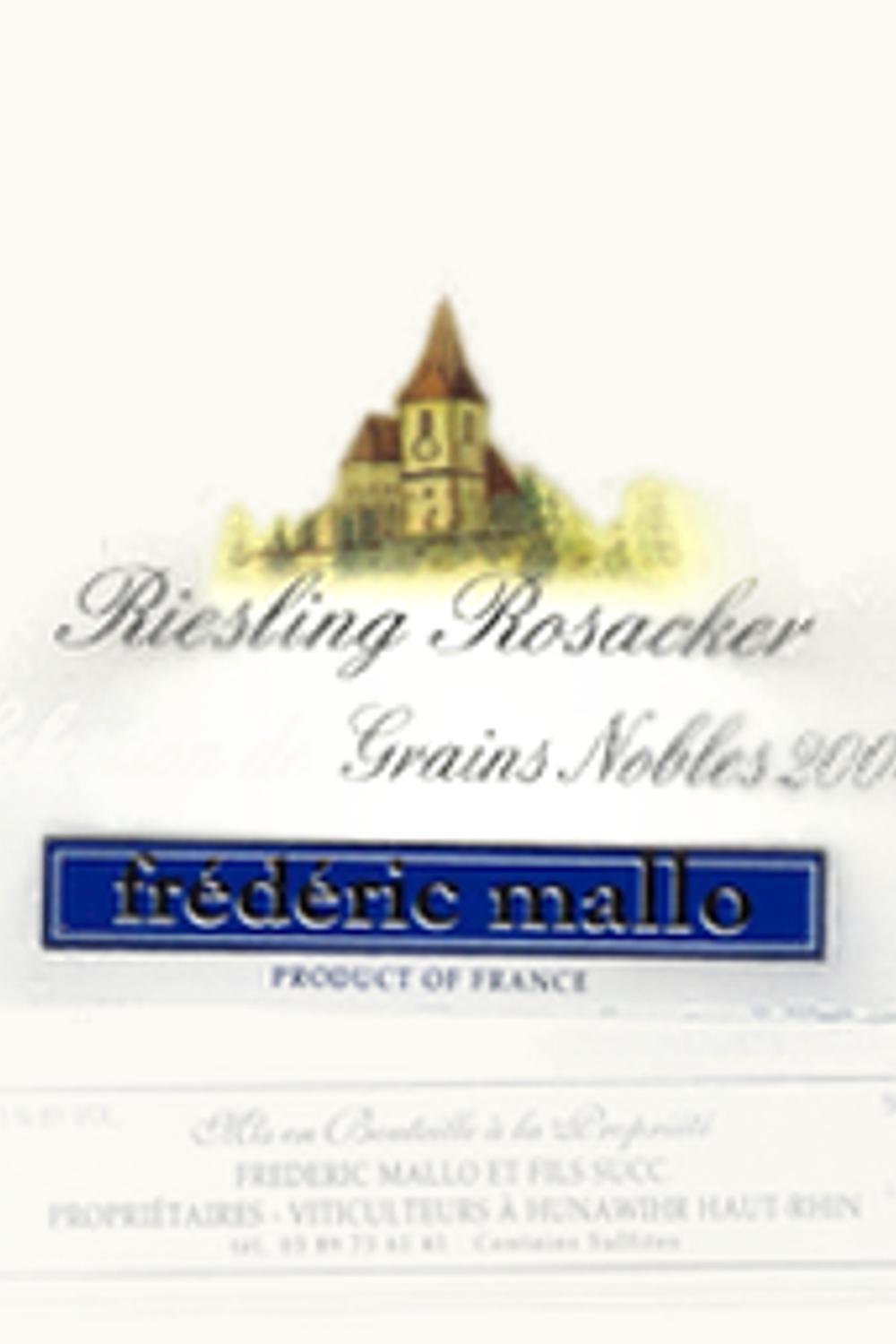 Frederick Mallo Frederick Mallo Riesling Sélection de Grains Nobles Rosacker Alsace Grand Cru, 2005