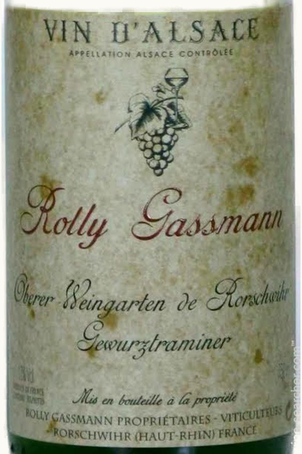 Rolly Gassmann Gewurztraminer Ober Weingart de Rorschwihr Alsace, 2004