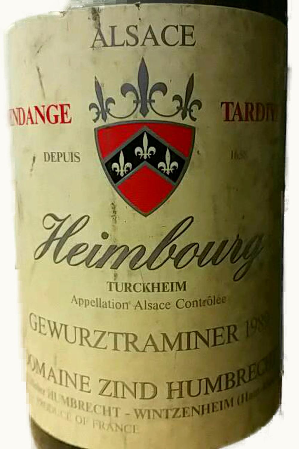 Domaine Zind Humbrecht Domaine Zind Humbrecht Gewurz Heimbourg Vendange Tardive Alsace, 2002