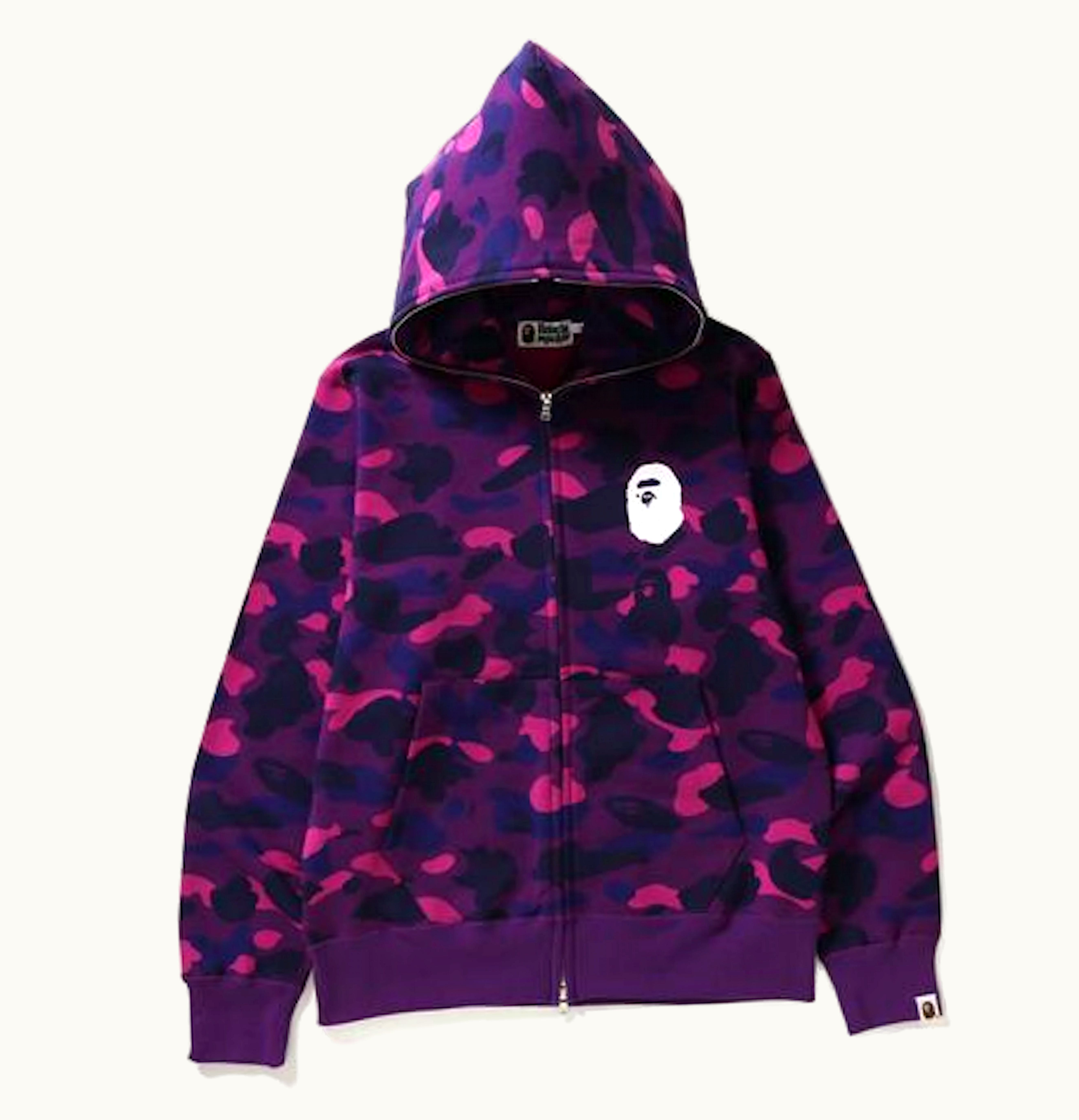 BAPE BAPE Color Camo Full Zip Hoodie Purple