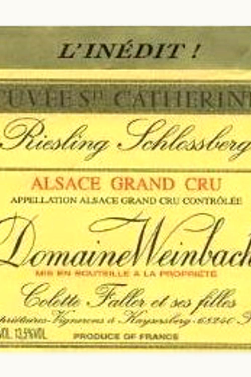 Domaine Weinbach Domaine Weinbach Riesling Cuvée St. Catherine L'Inédit Schlossberg Alsace Grand Cru, 2001