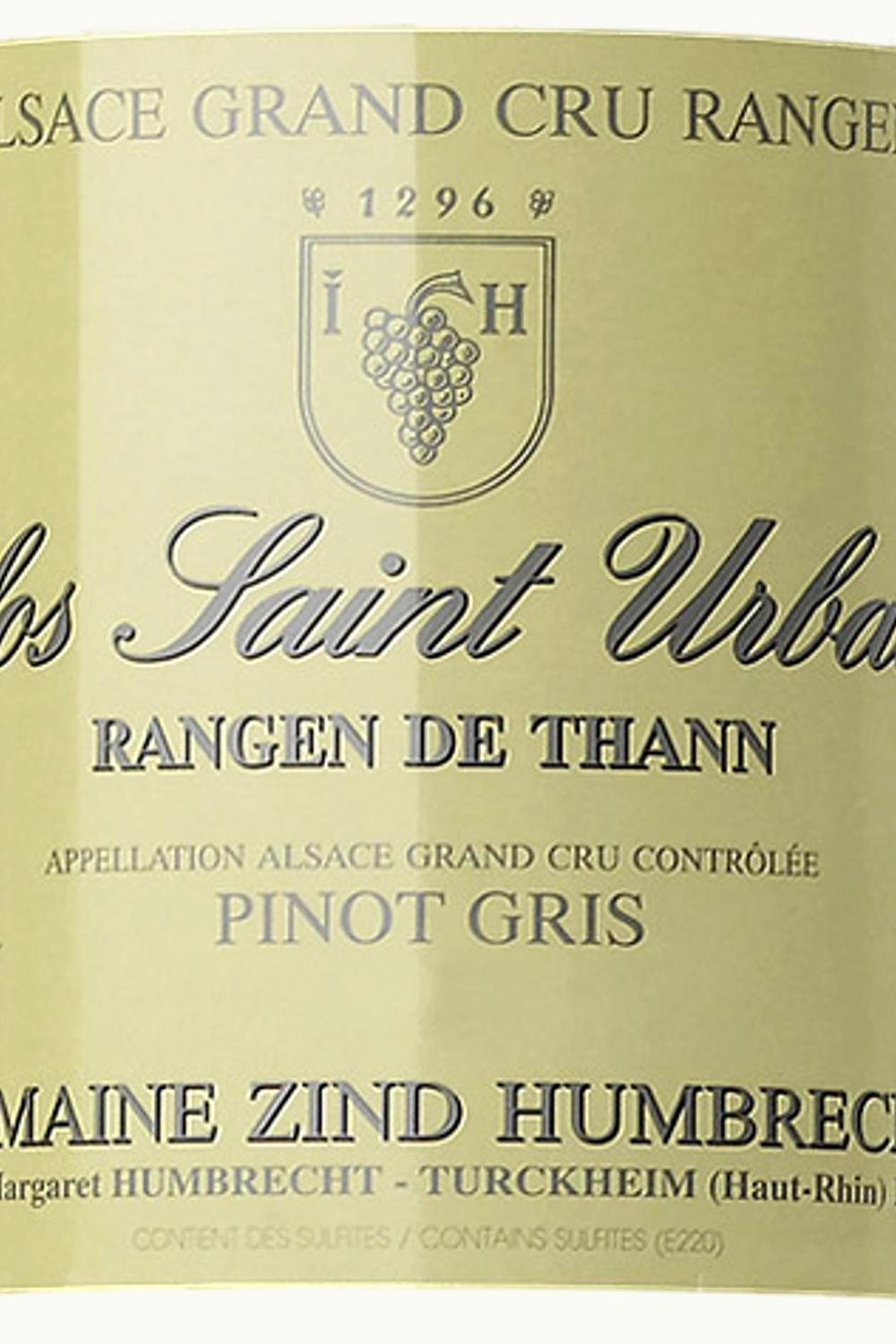 Domaine Zind Humbrecht Domaine Zind Humbrecht Pinot Gris Rangen de Thann Grand Cru Clos St. Urbain Alsace, 2000