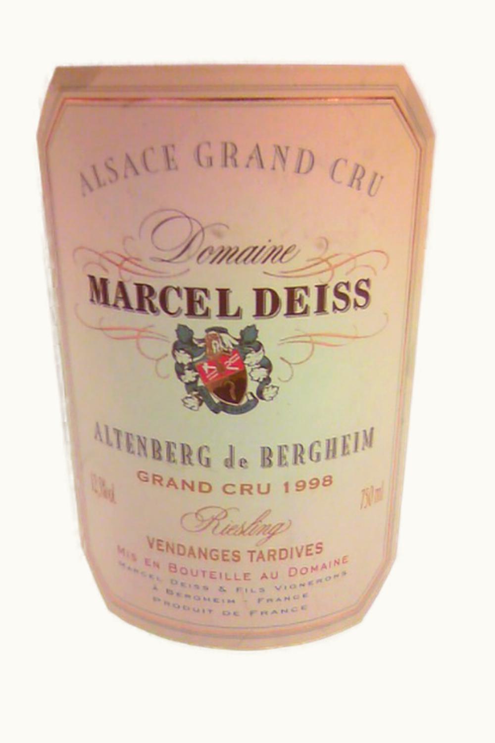 Domaine Marcel Deiss Altenburg de Bergheim Alsace Grand Cru, 1998